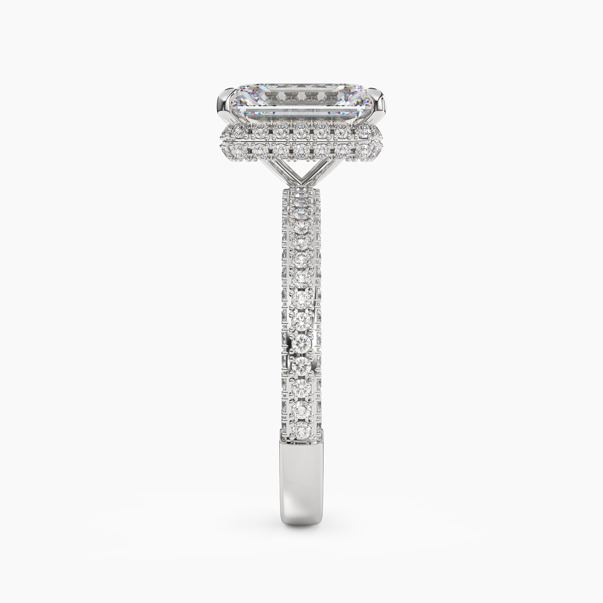 OBSER090 - Vesper Emerald engagement ring setting view 3
