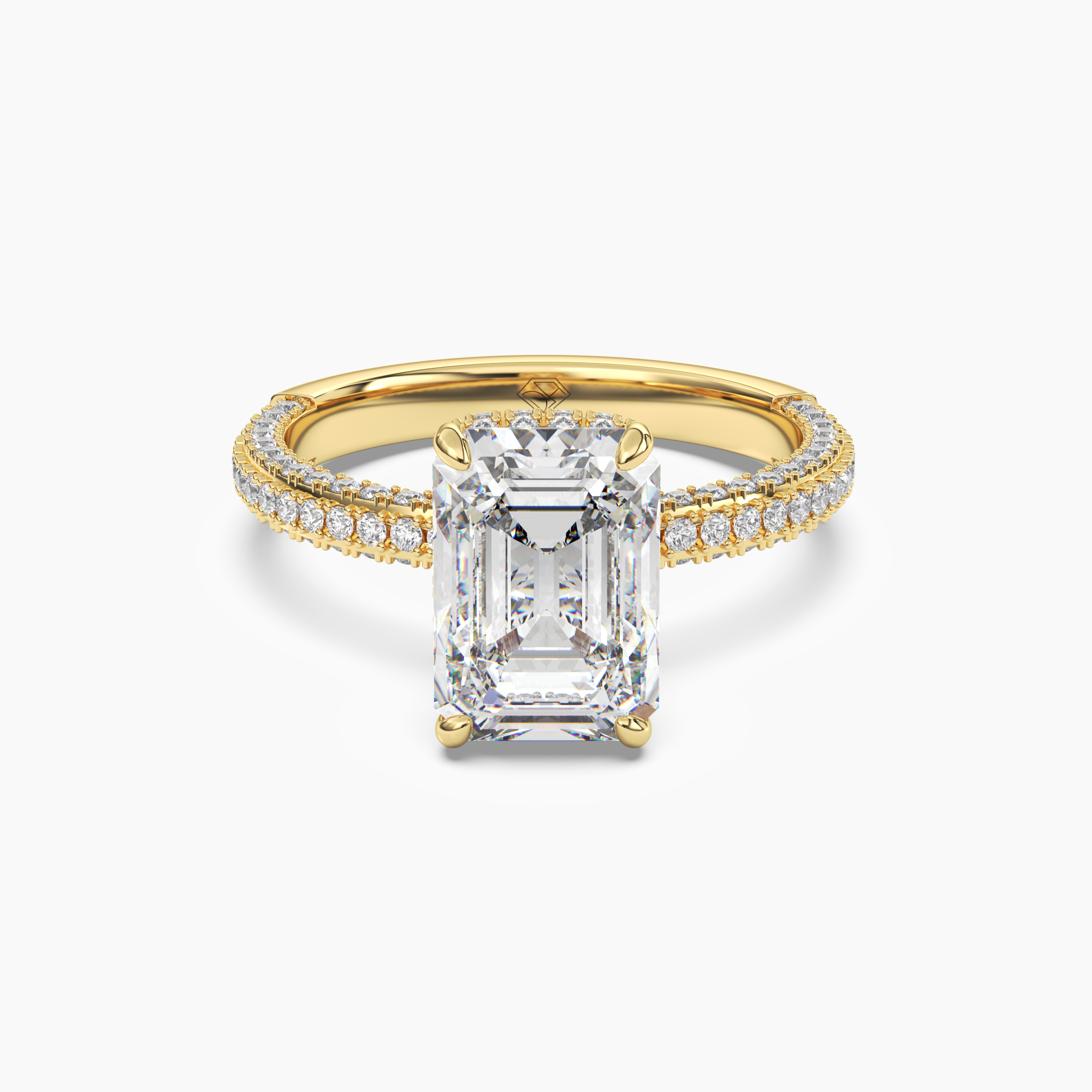 OBSER090 - Vesper Emerald engagement ring setting view 4