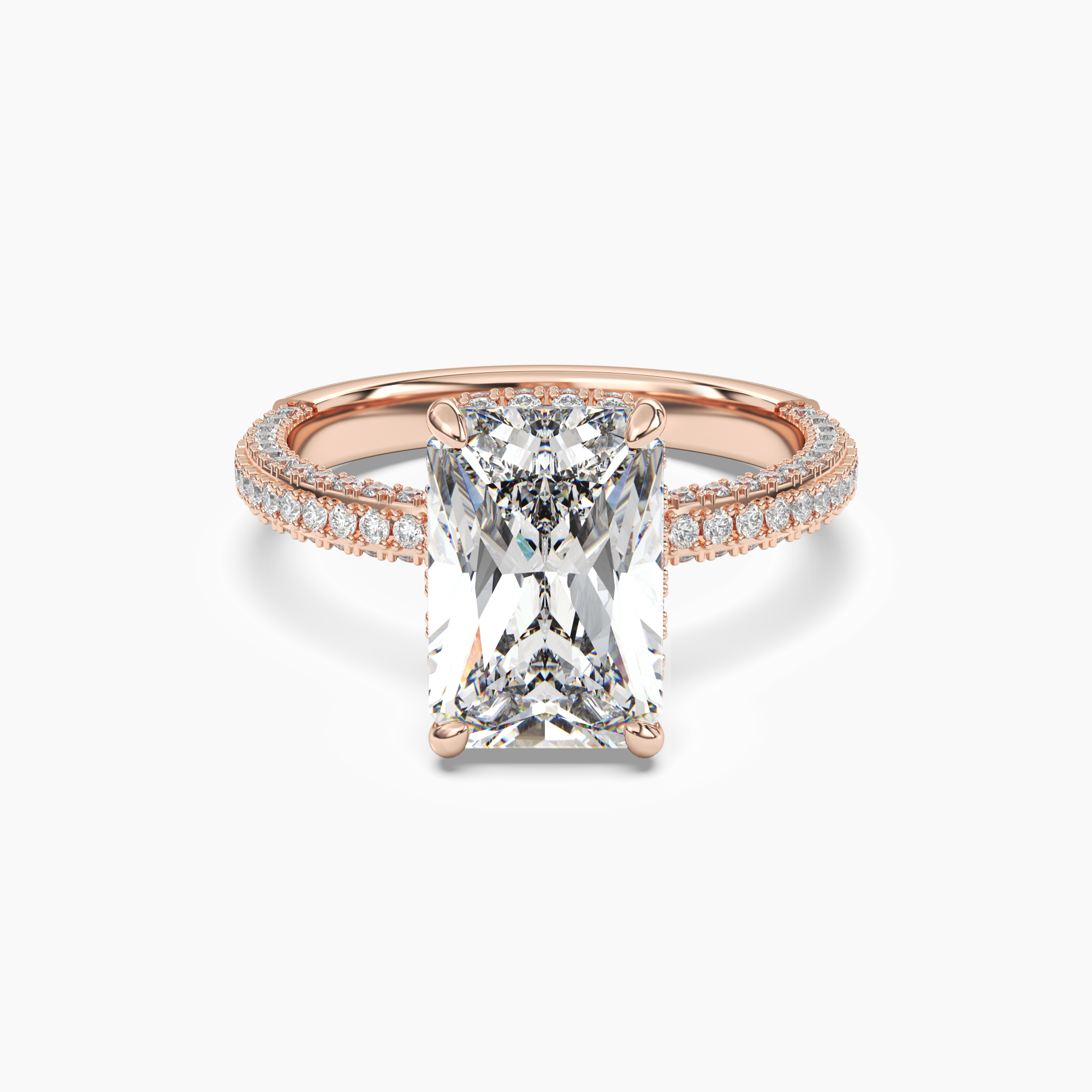 OBSER013 - Vesper Radiant engagement ring setting view 7