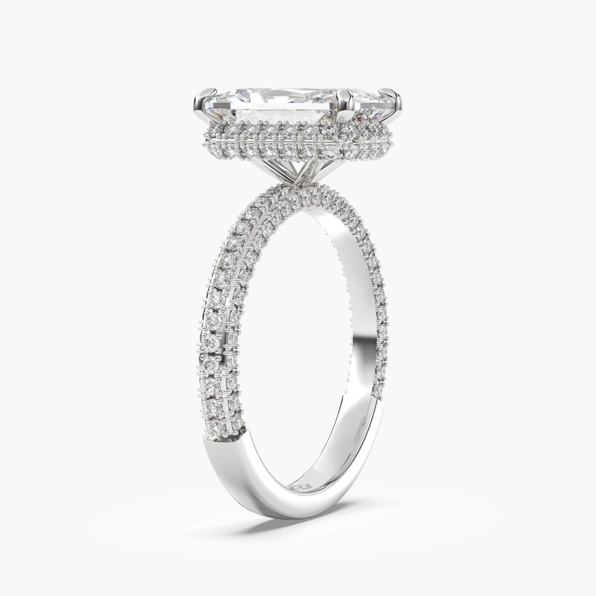 OBSER013 - Vesper Radiant engagement ring setting view 2