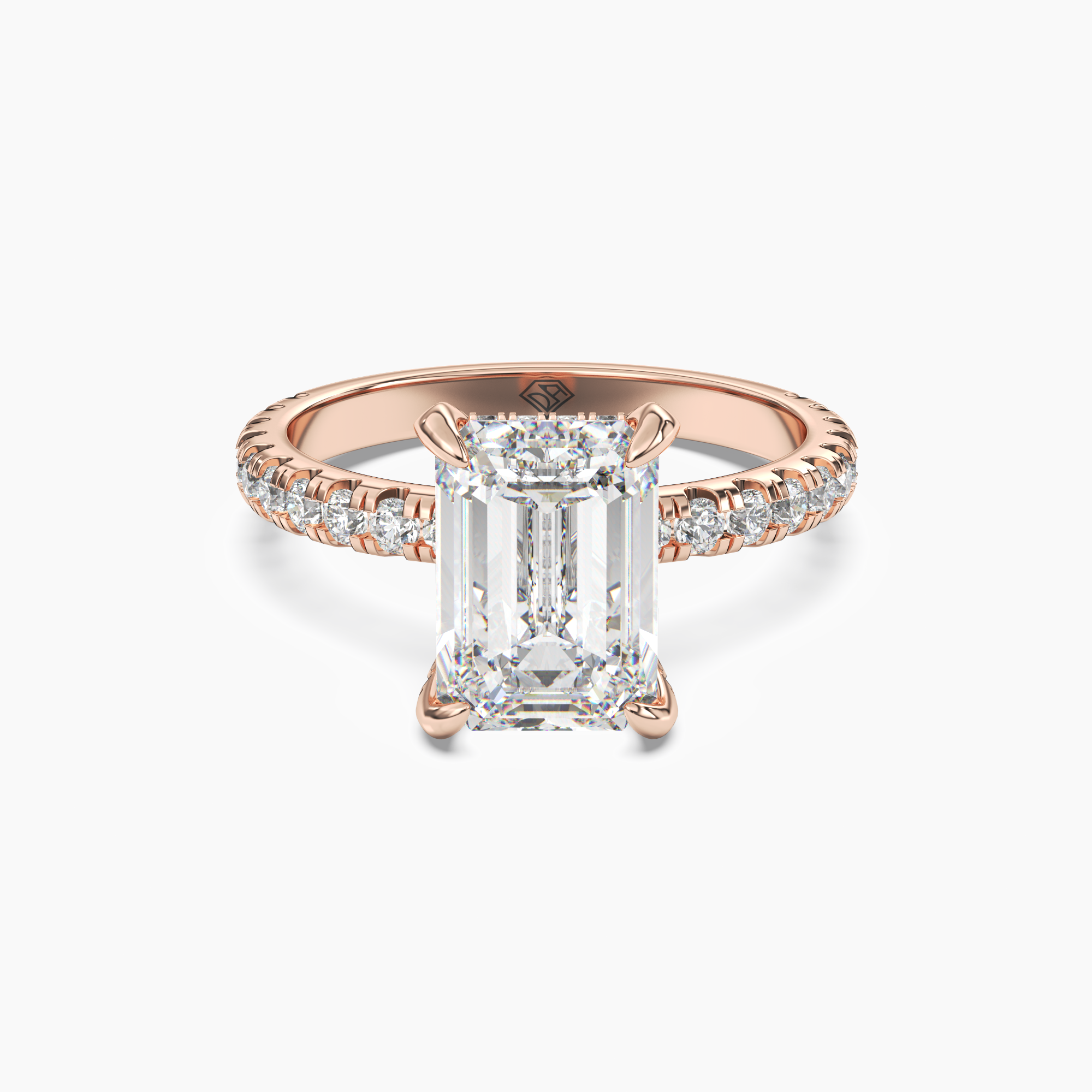 OBSER039 - Breeze Emerald engagement ring setting view 7