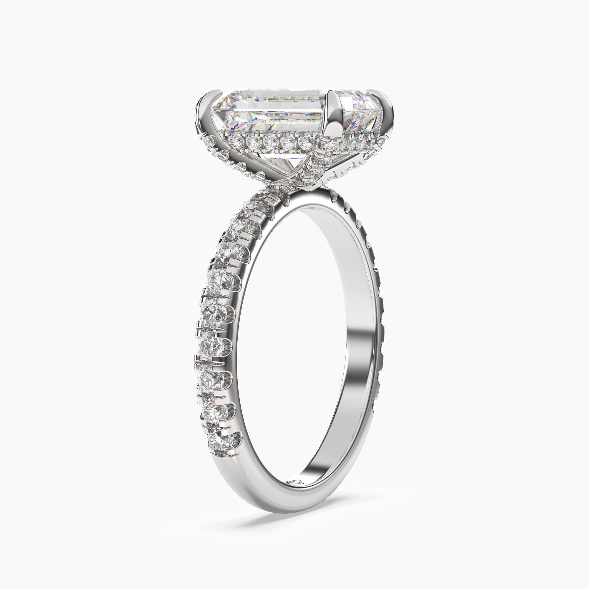 OBSER039 - Breeze Emerald engagement ring setting view 2