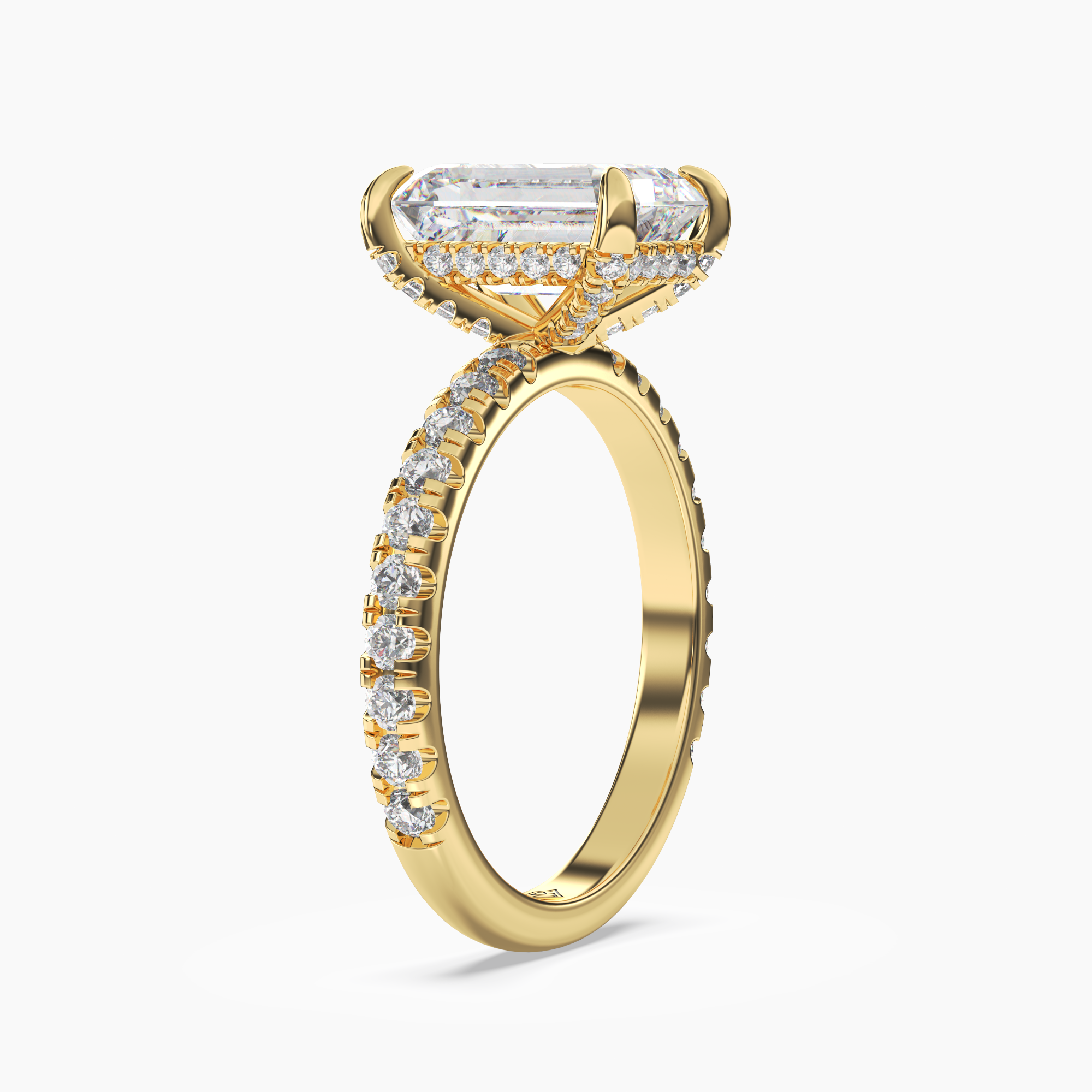 OBSER039 - Breeze Emerald engagement ring setting view 5