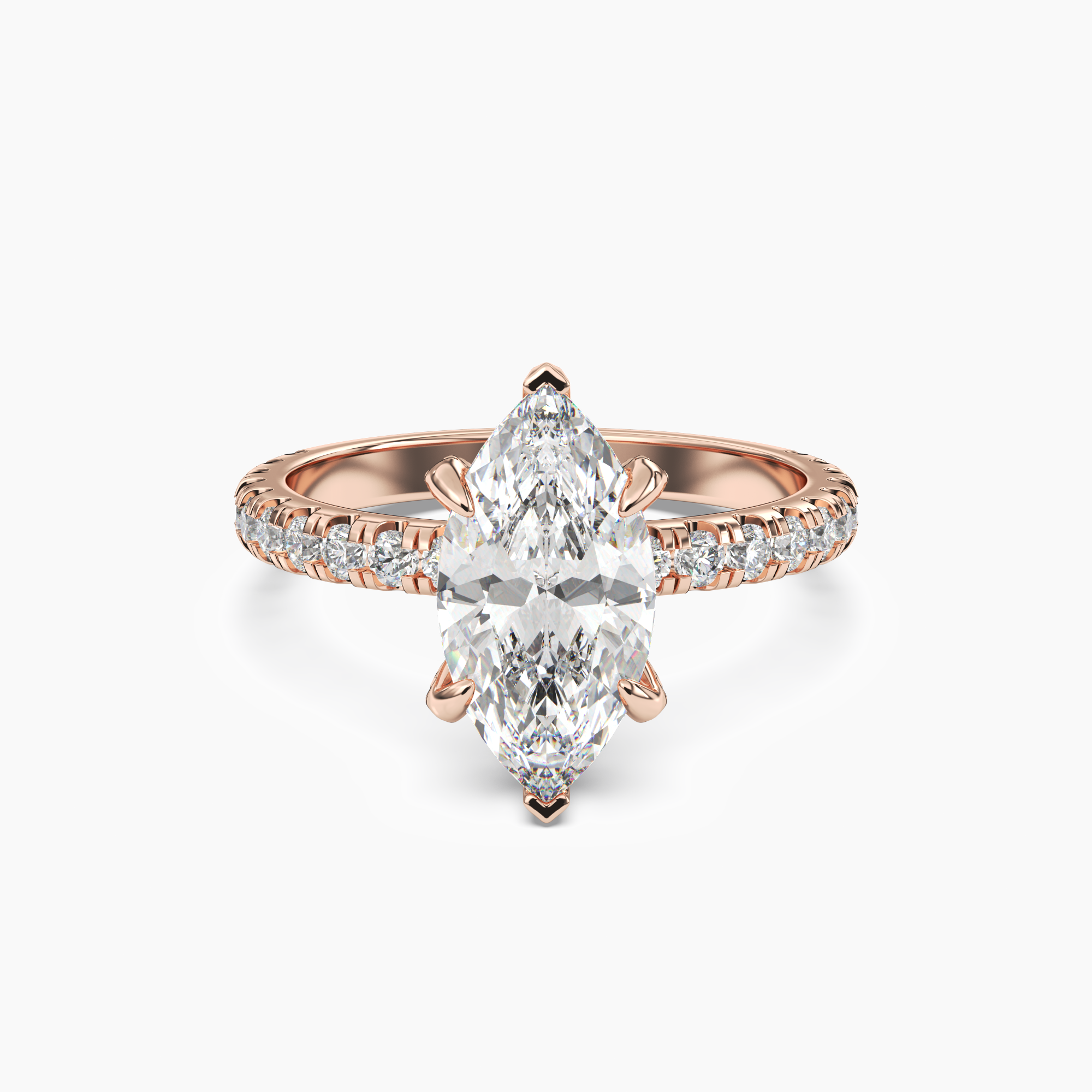 OBSER086 - Breeze Marquise engagement ring setting view 7