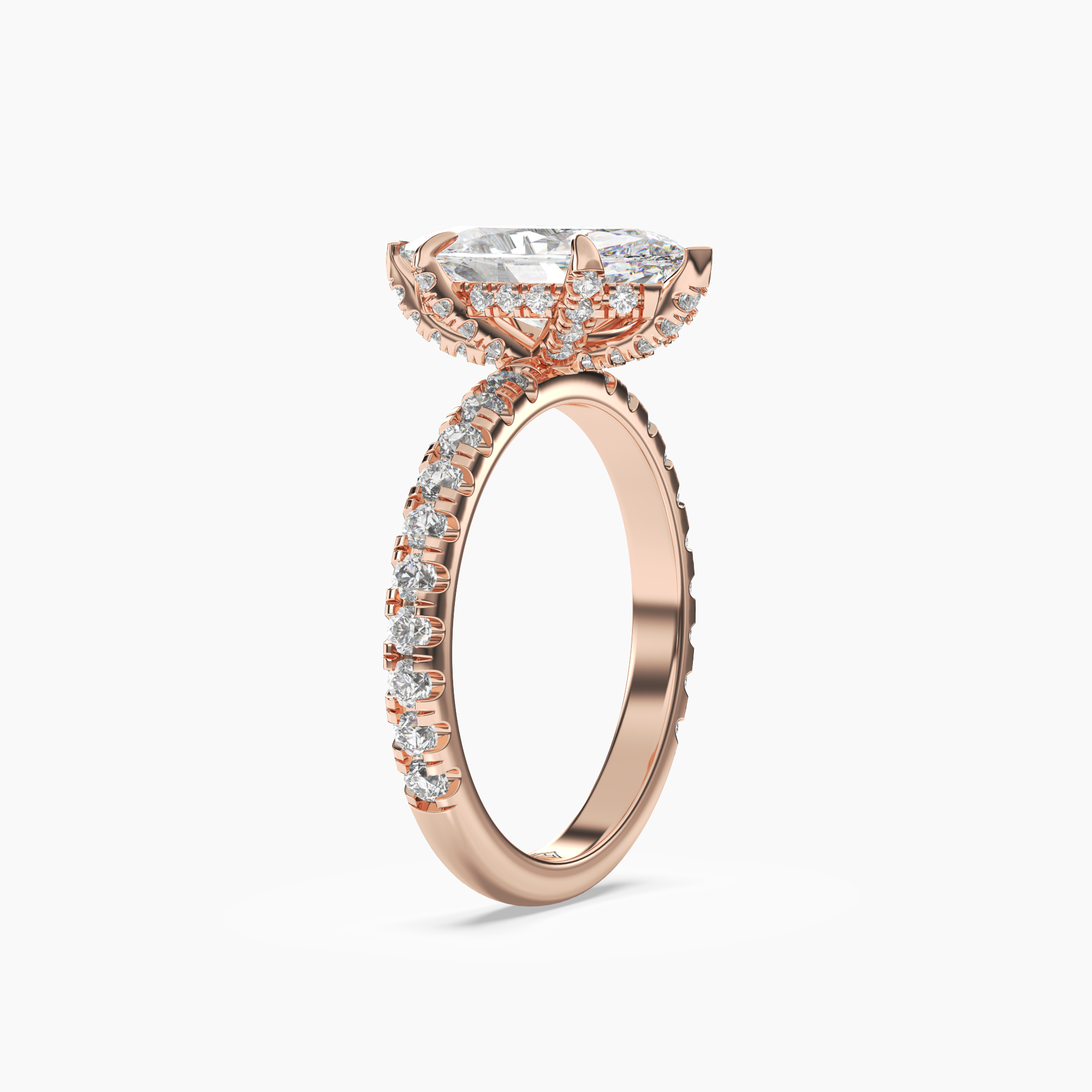 OBSER086 - Breeze Marquise engagement ring setting view 8