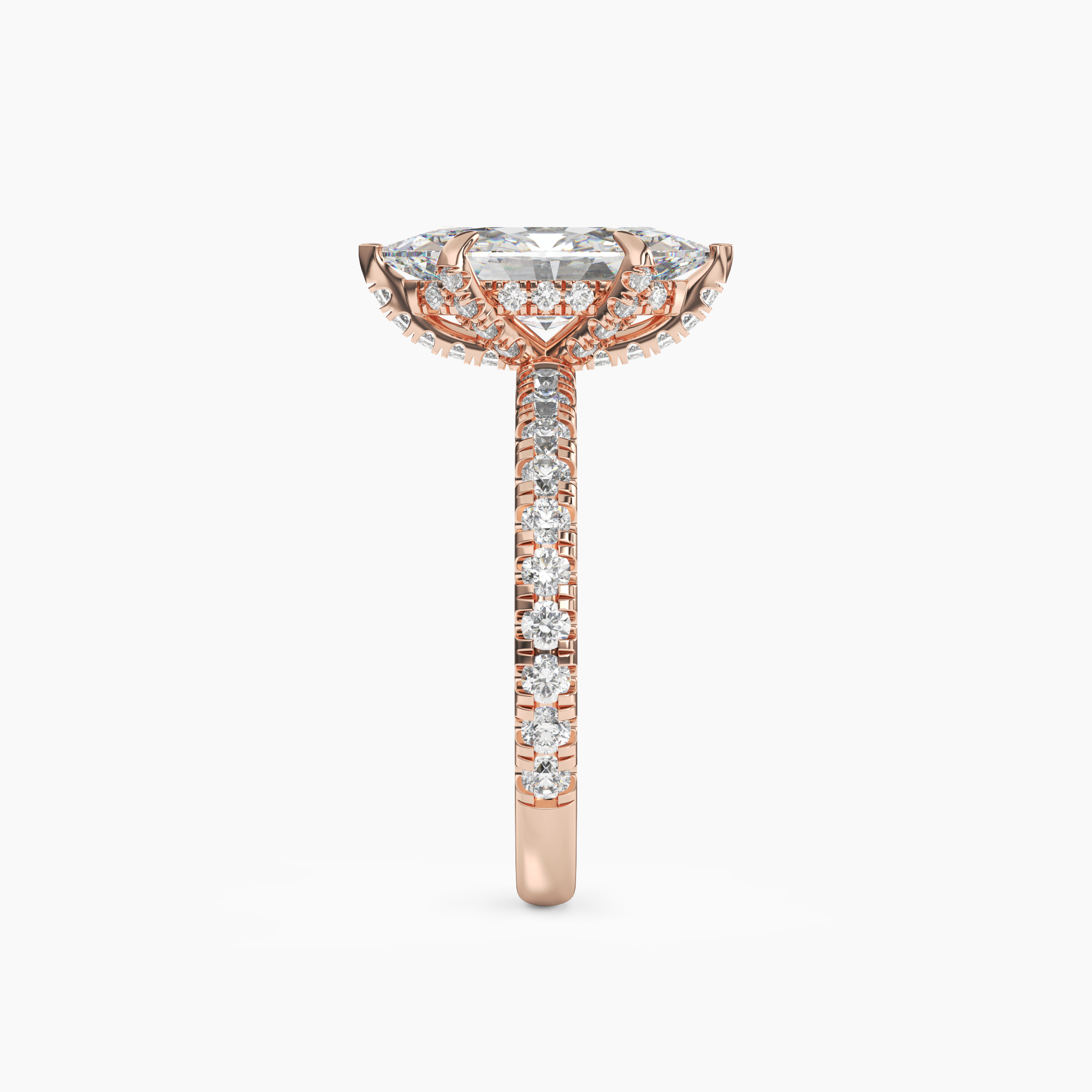 OBSER086 - Breeze Marquise engagement ring setting view 9