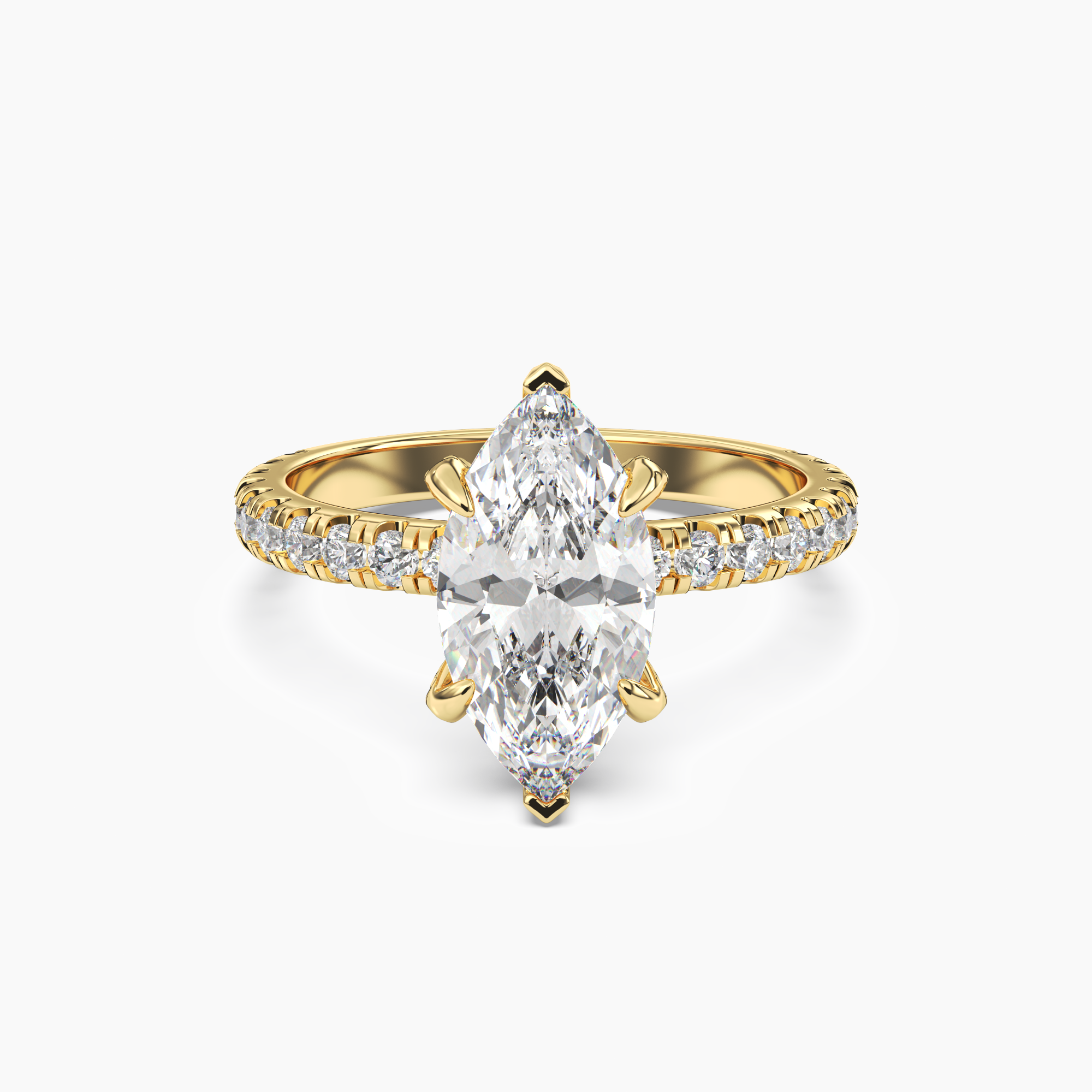 OBSER086 - Breeze Marquise engagement ring setting view 4