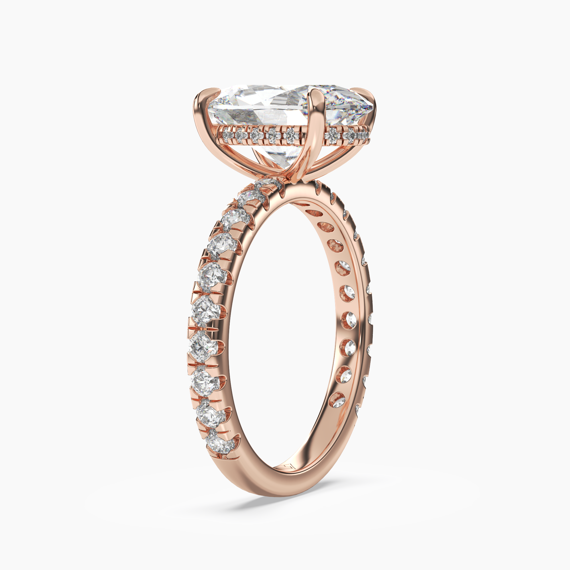 OBSER125 - Breeze Oval engagement ring setting view 8