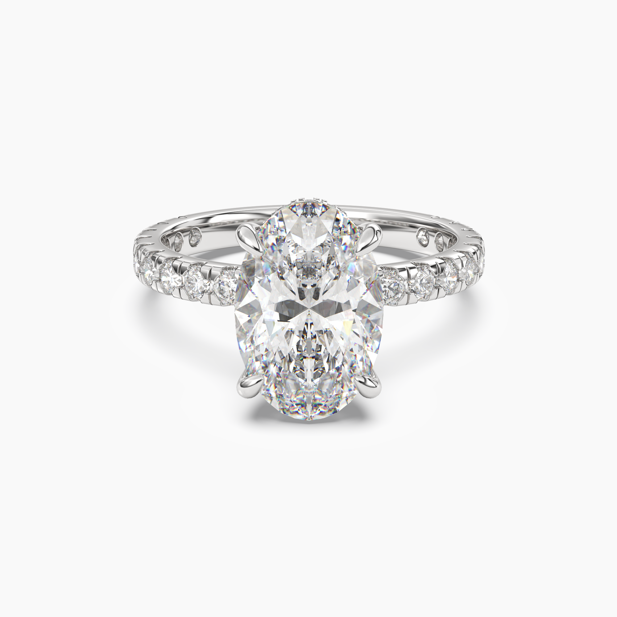 OBSER125 - Breeze Oval engagement ring setting view 1