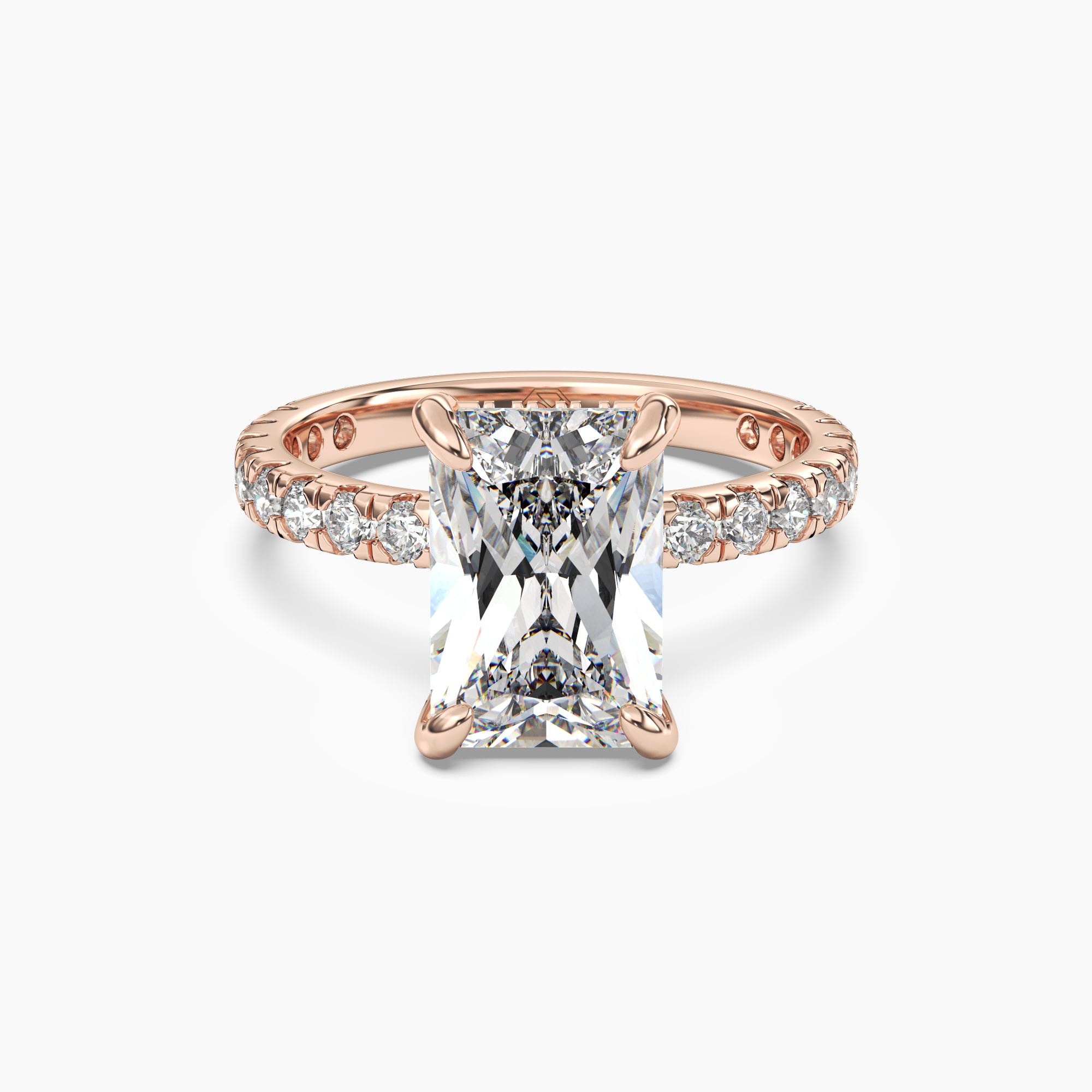 OBSER018 - Breeze Radiant engagement ring setting view 7