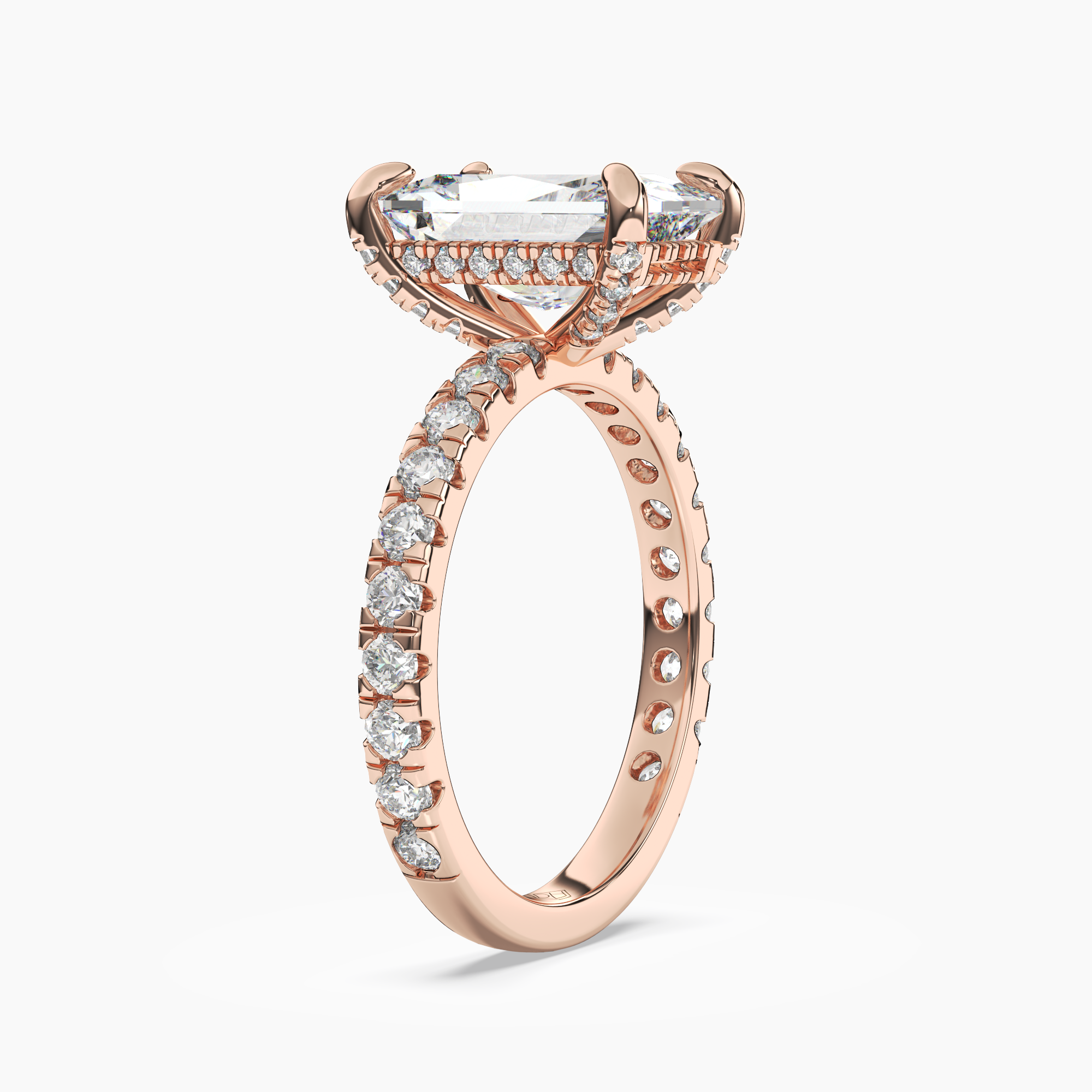 OBSER018 - Breeze Radiant engagement ring setting view 8
