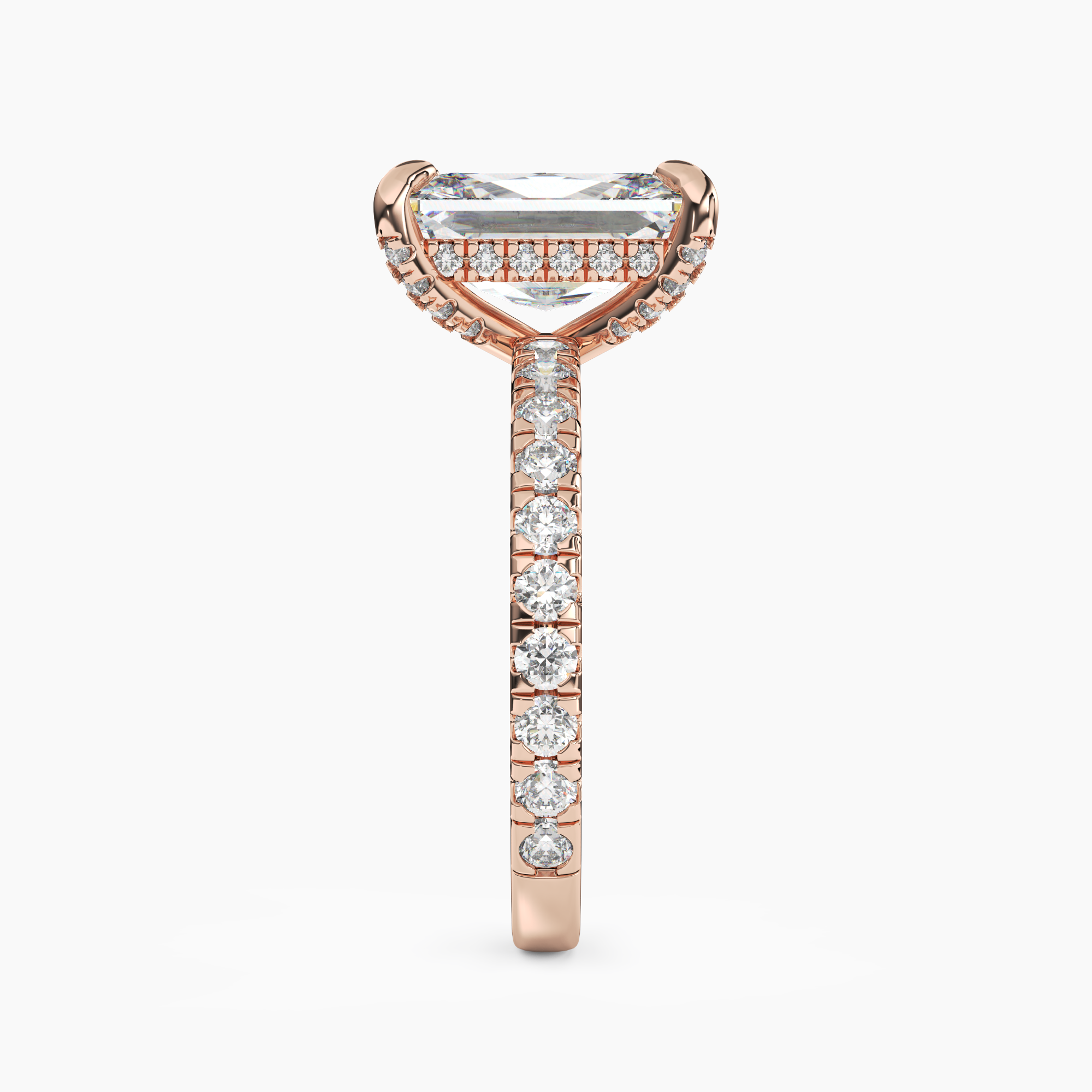 OBSER018 - Breeze Radiant engagement ring setting view 9