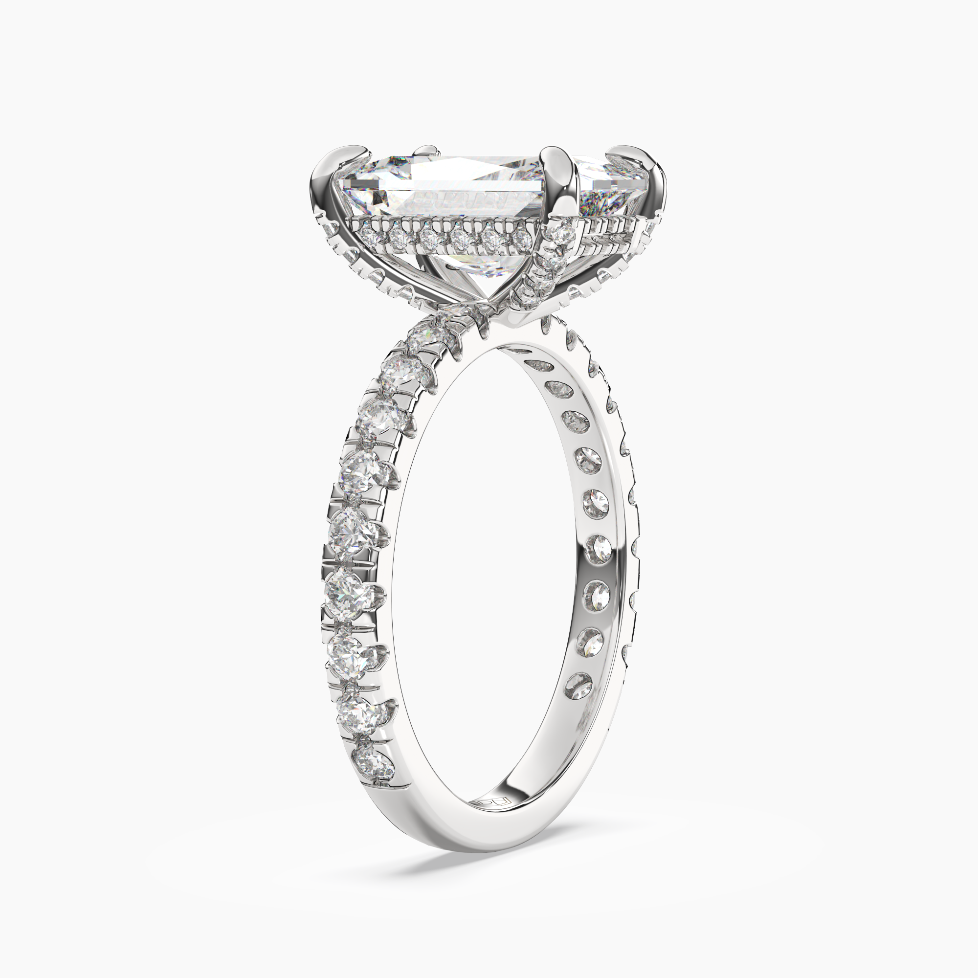 OBSER018 - Breeze Radiant engagement ring setting view 2