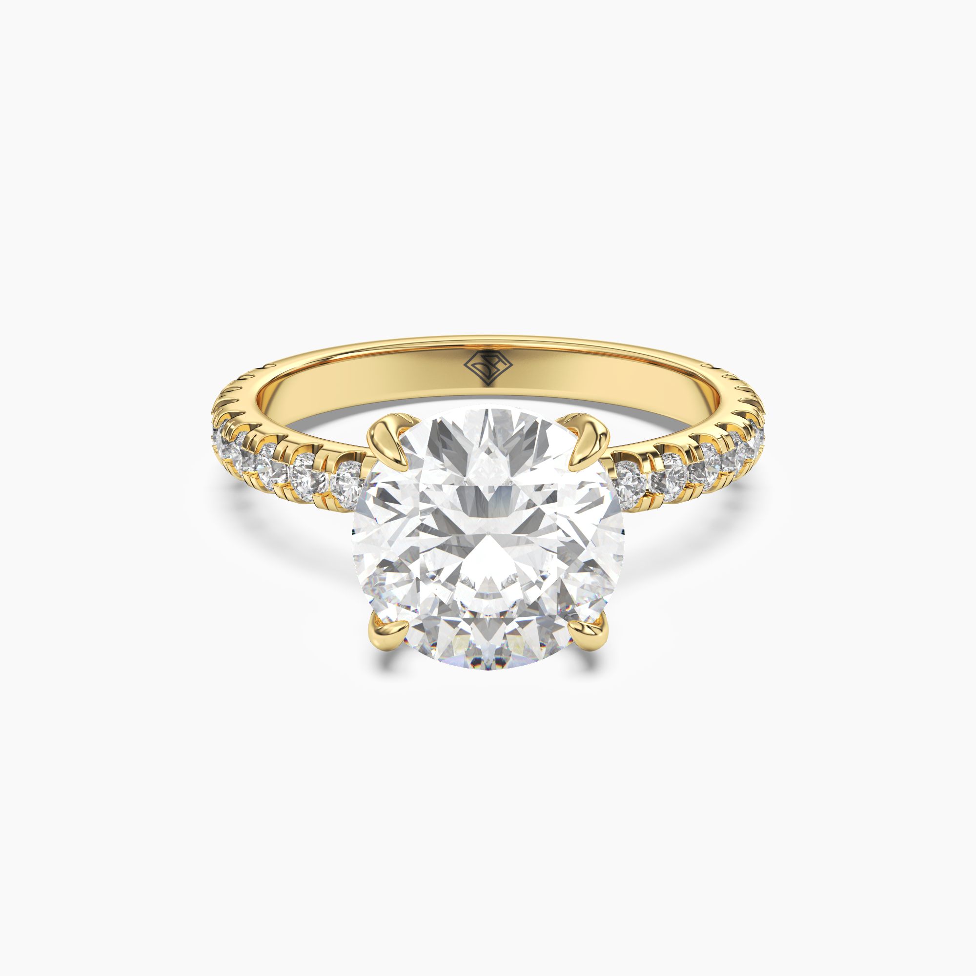 OBSER085 - Breeze Round engagement ring setting view 4