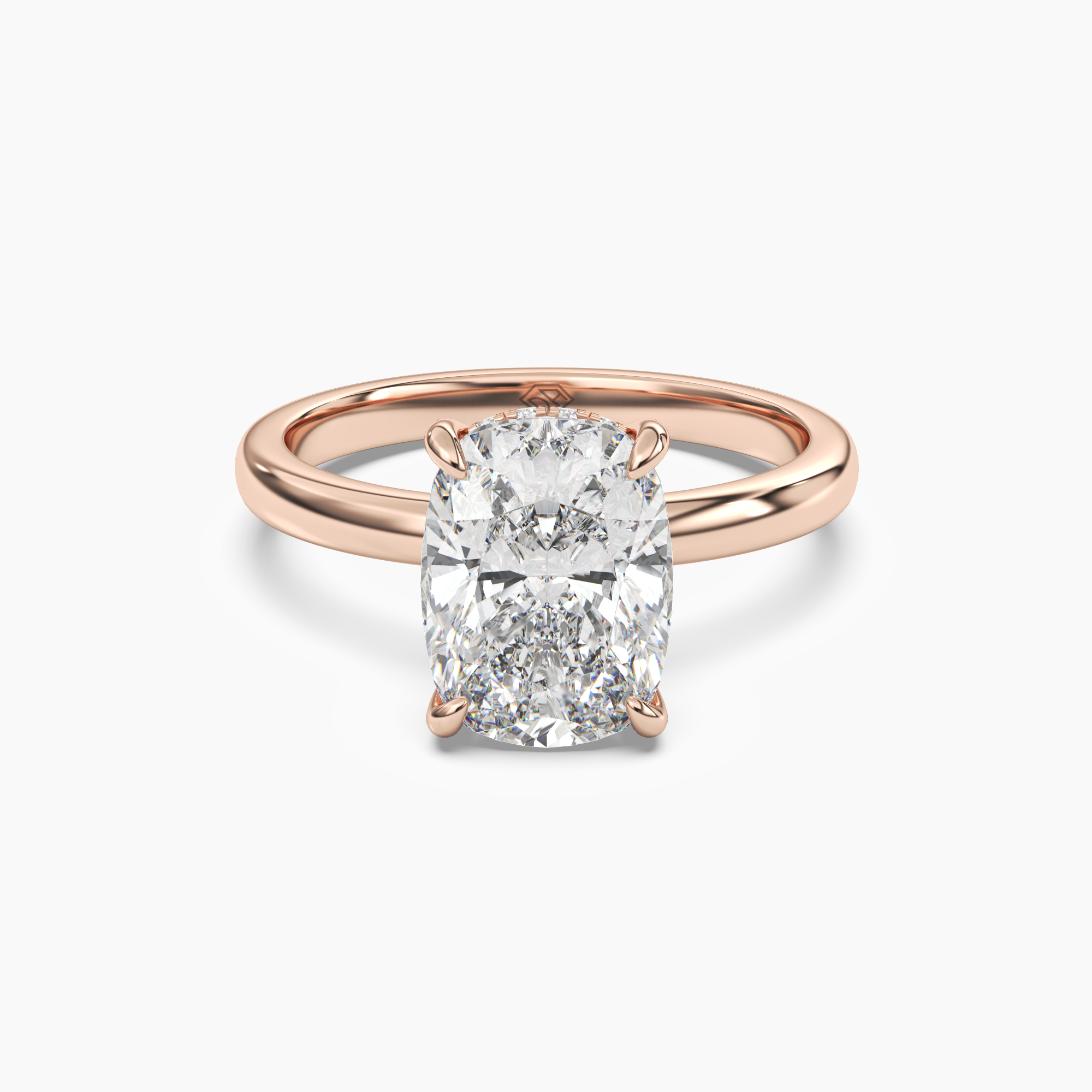 OBSER084 - Lyric Cushion engagement ring setting view 7