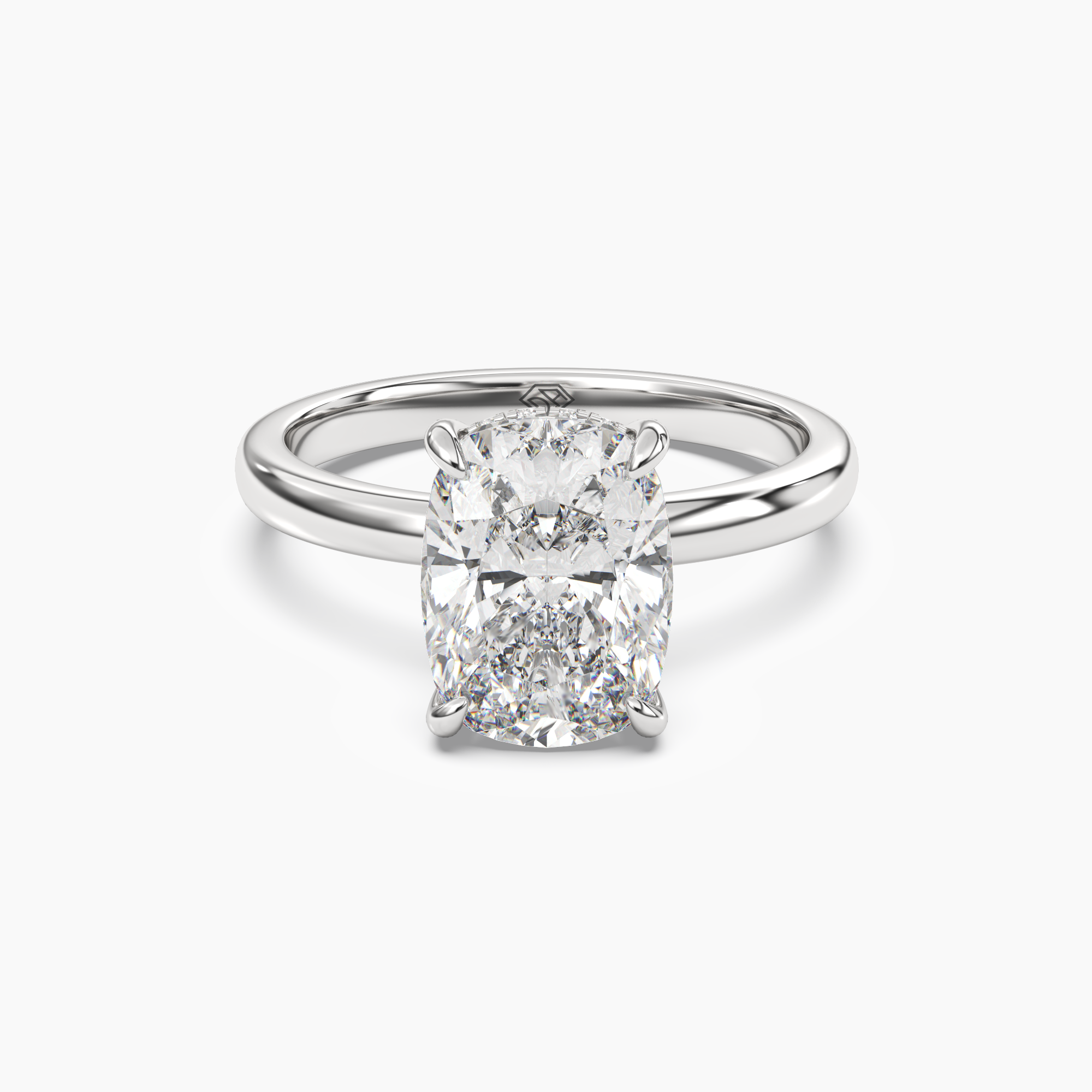 OBSER084 - Lyric Cushion engagement ring setting view 1