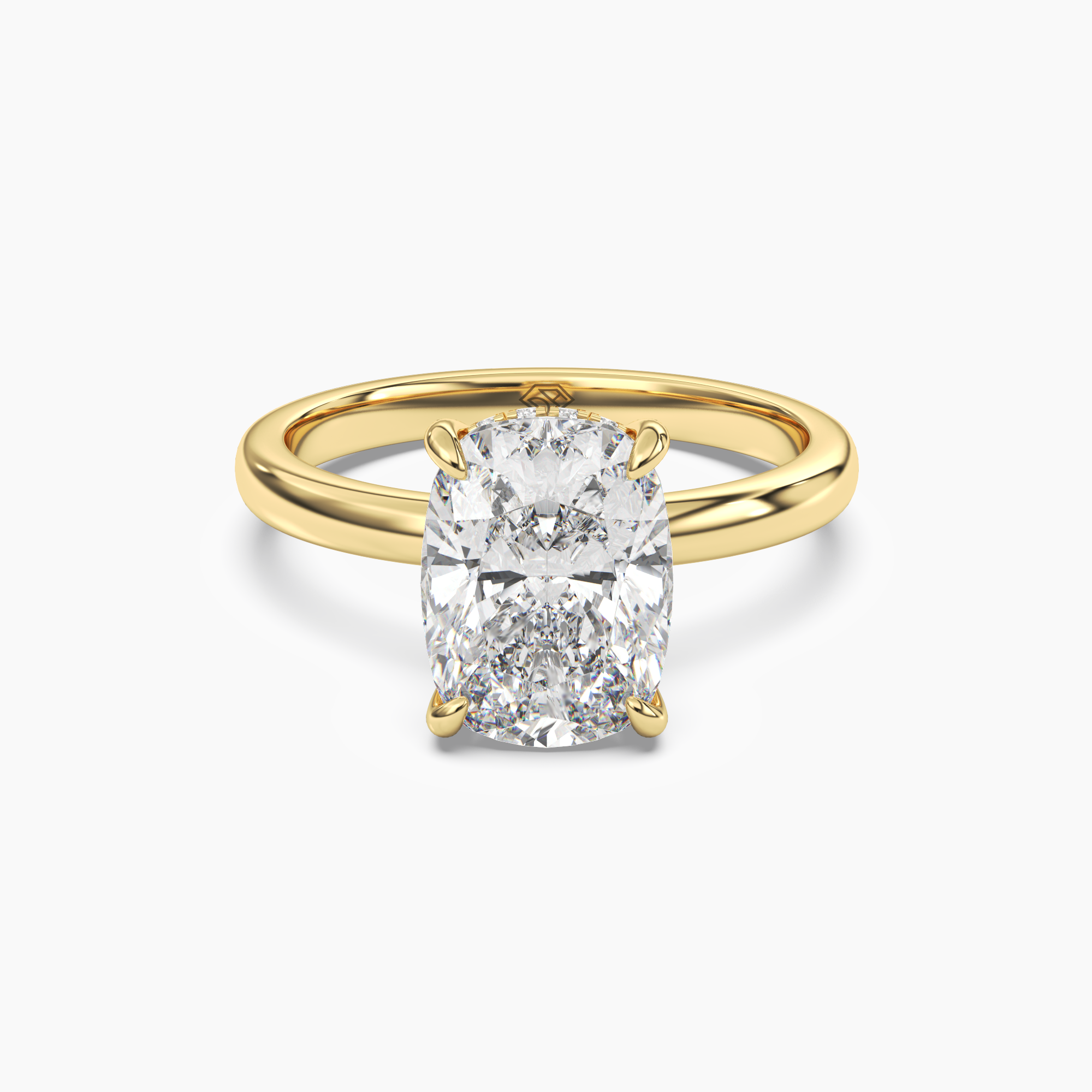 OBSER084 - Lyric Cushion engagement ring setting view 4