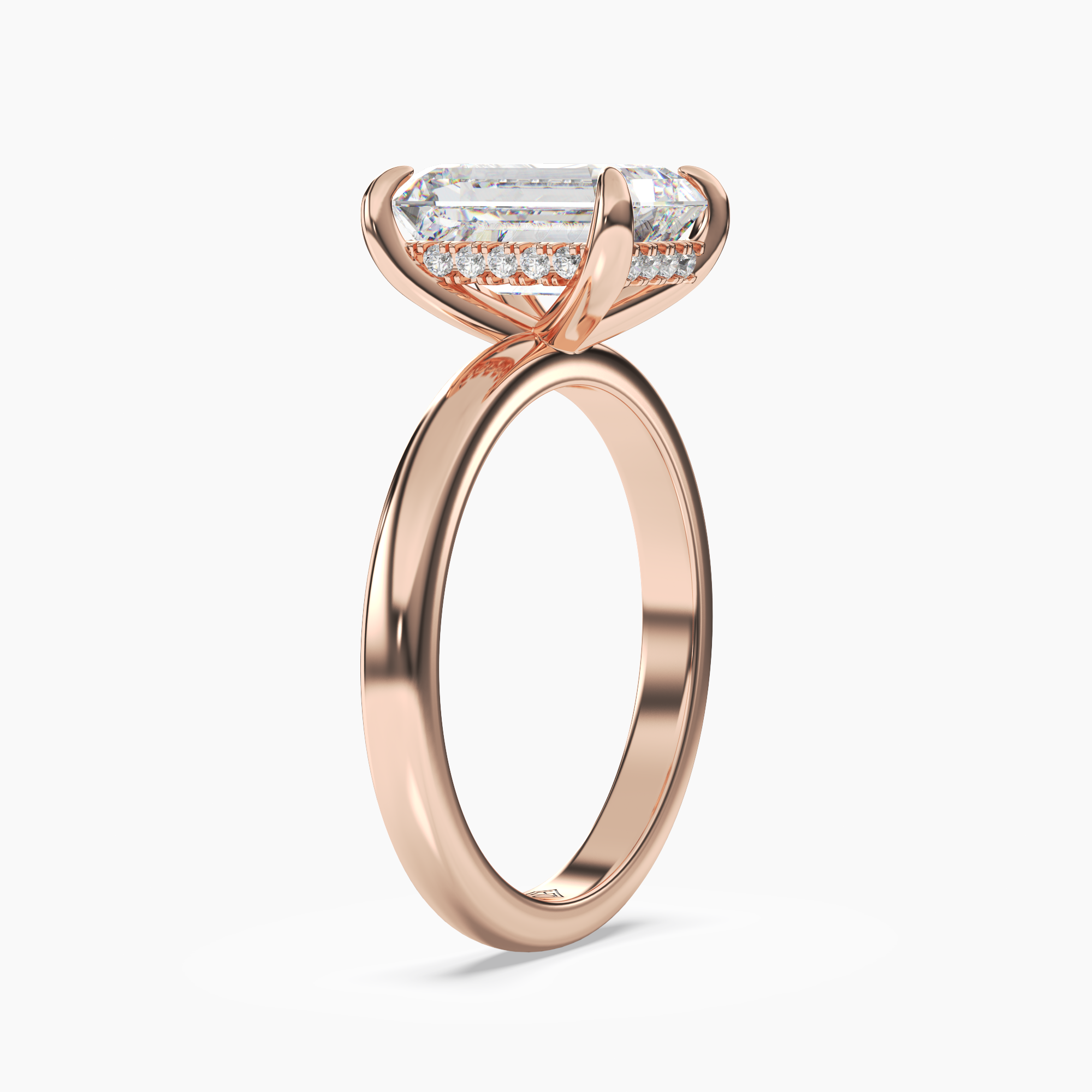 OBSER117 - Lyric Emerald engagement ring setting view 8