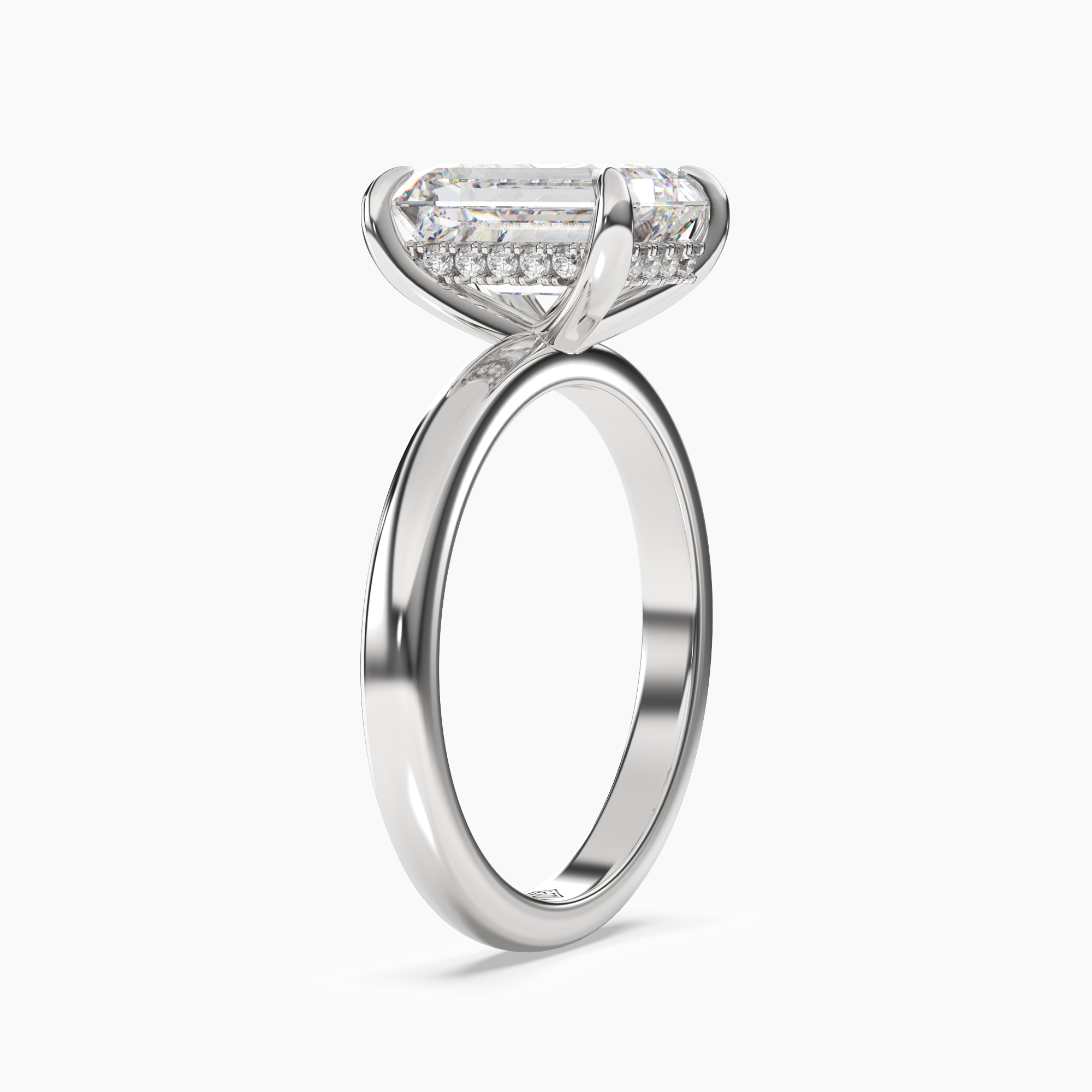 OBSER117 - Lyric Emerald engagement ring setting view 2