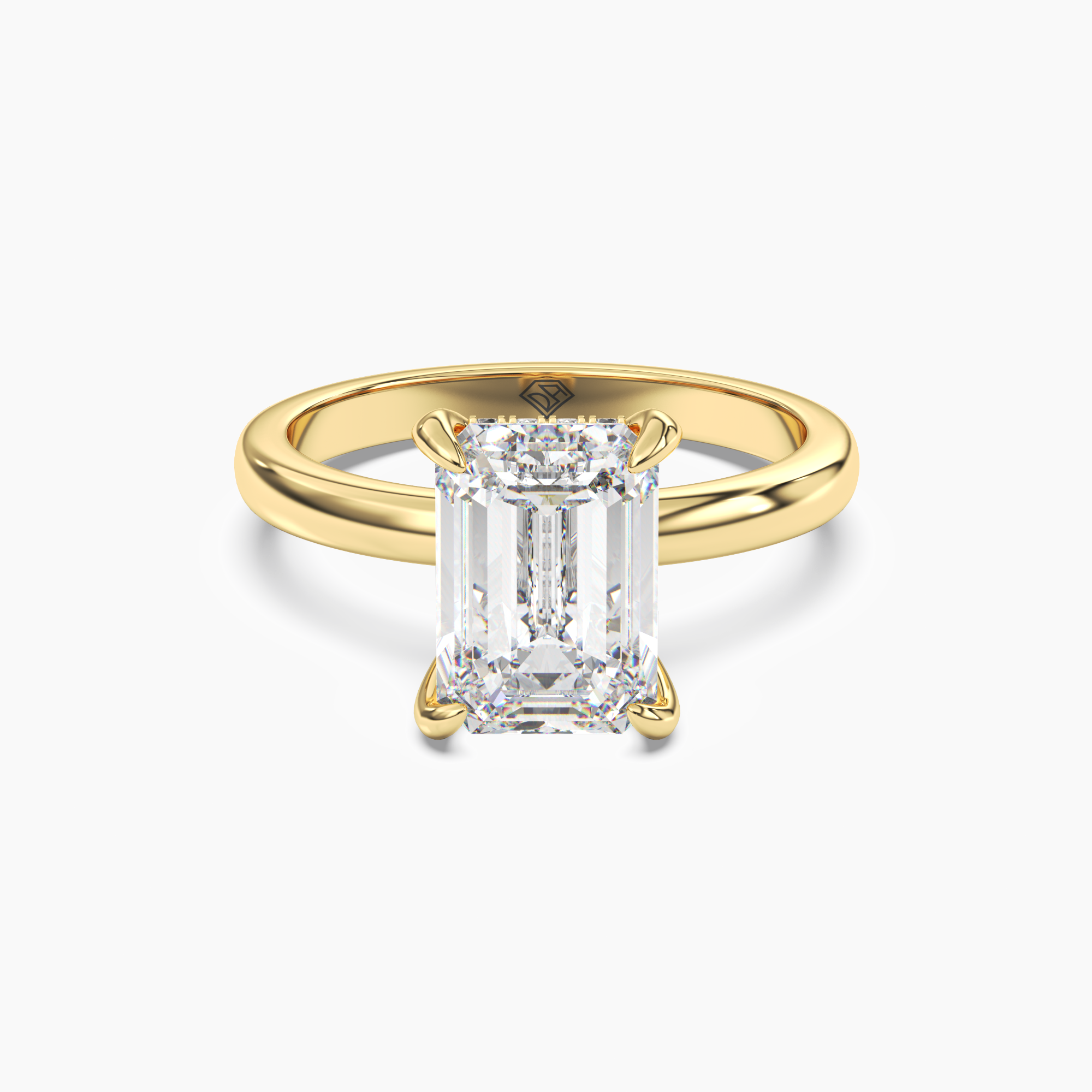 OBSER117 - Lyric Emerald engagement ring setting view 4