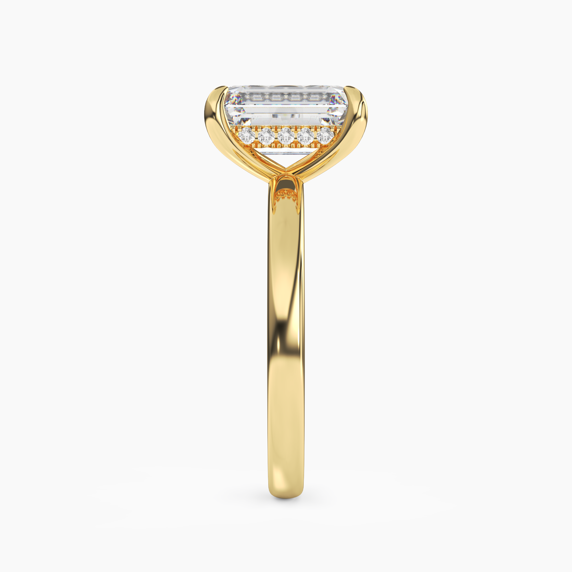 OBSER117 - Lyric Emerald engagement ring setting view 6