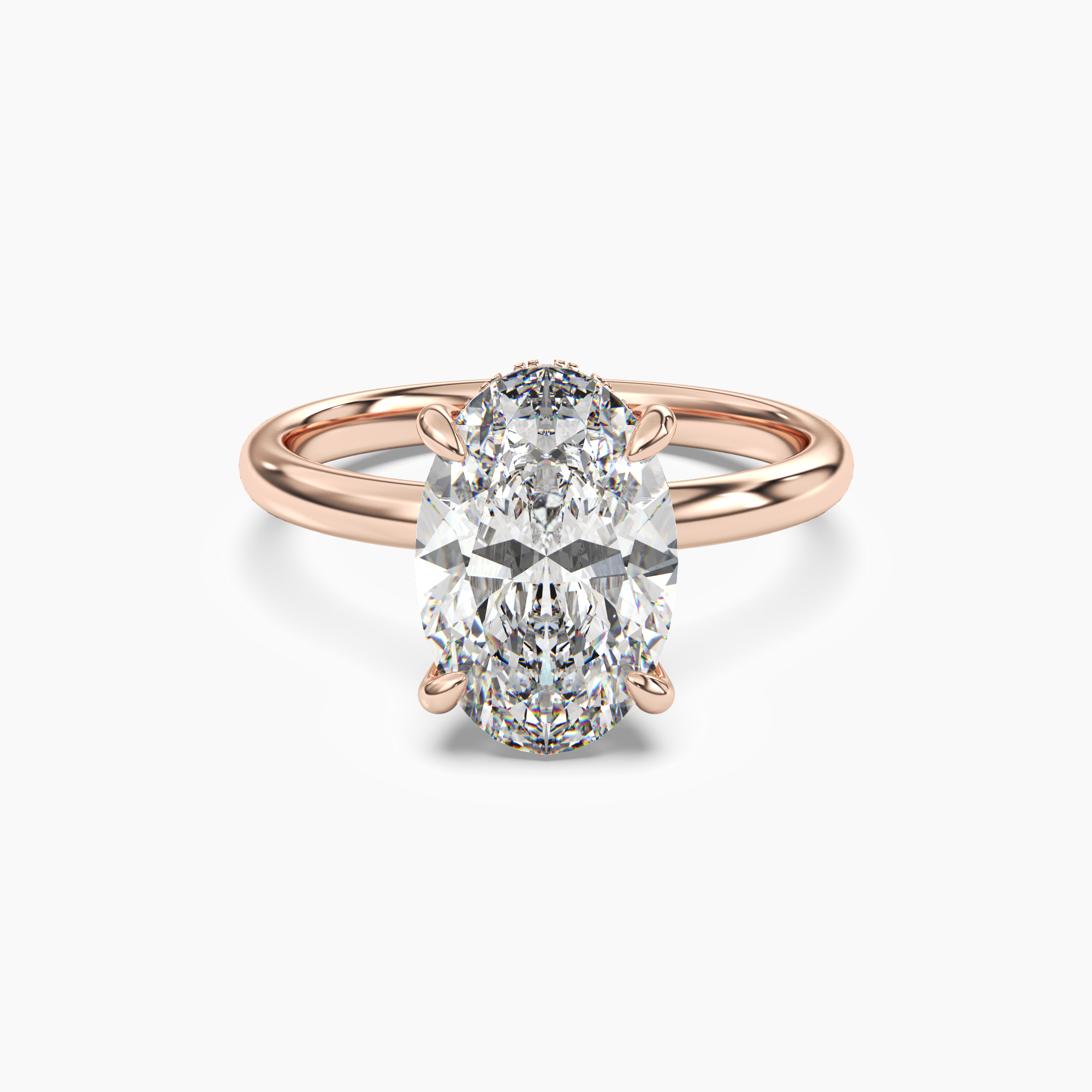 OBSER025 - Lyric Oval engagement ring setting view 7
