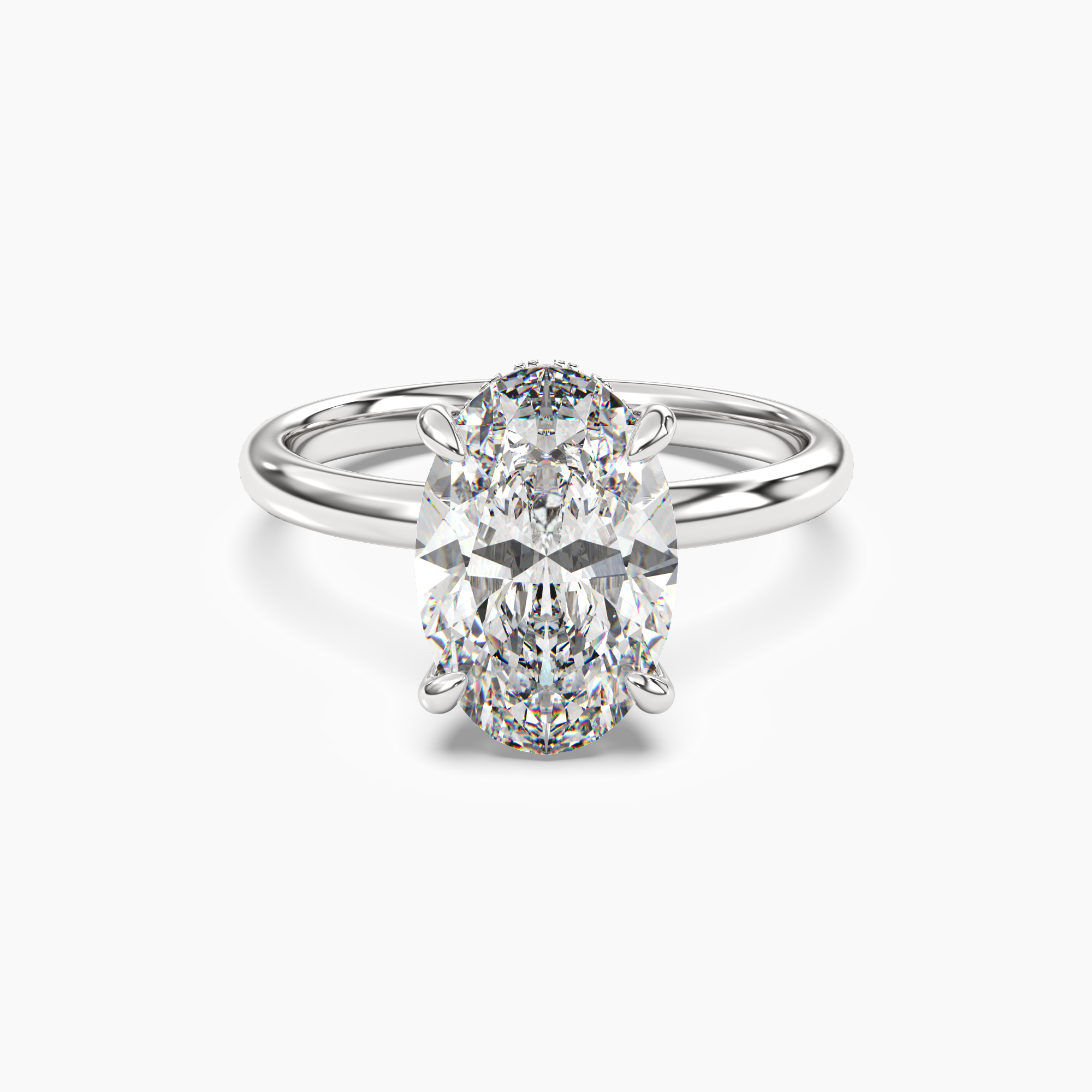 OBSER025 - Lyric Oval engagement ring setting view 1