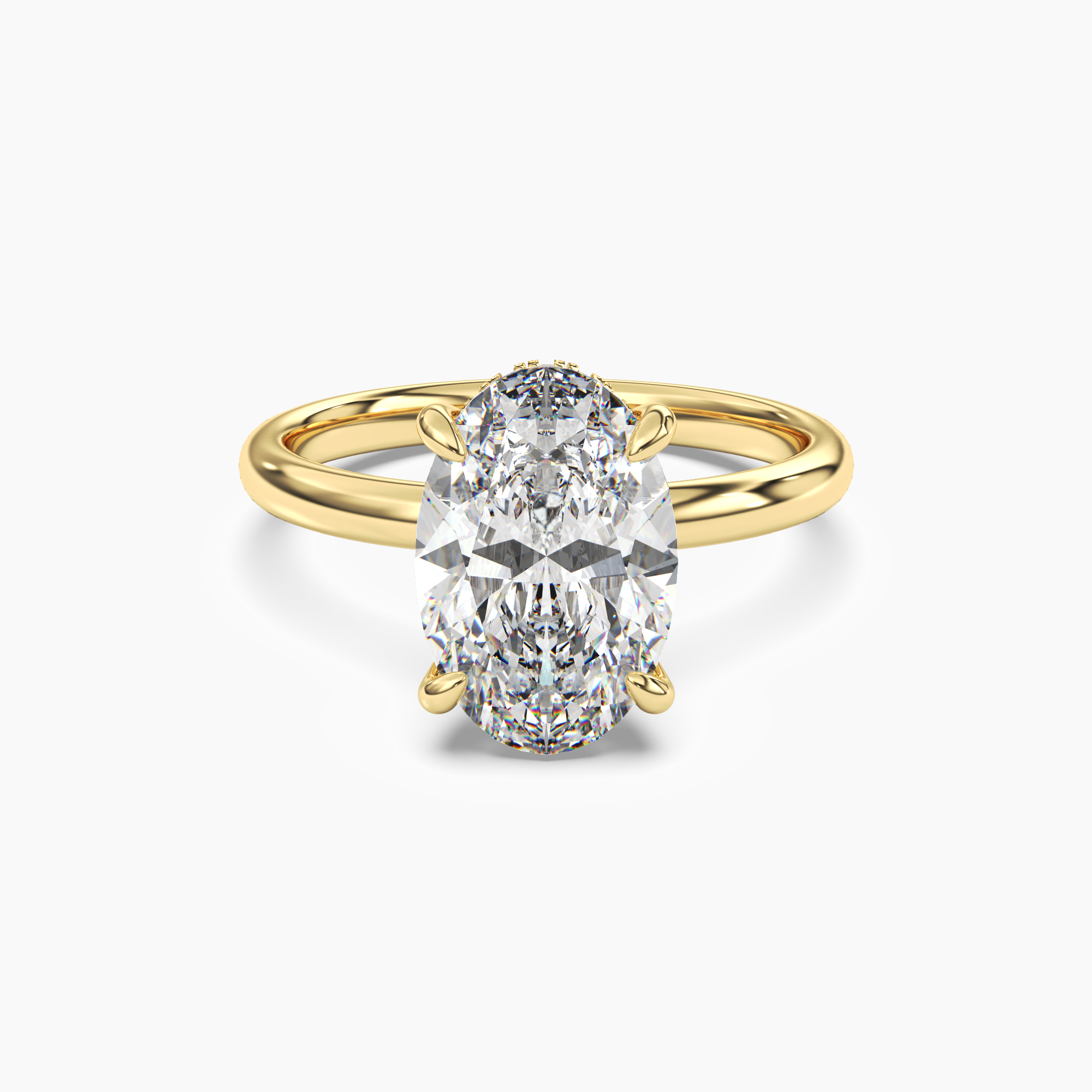 OBSER025 - Lyric Oval engagement ring setting view 4