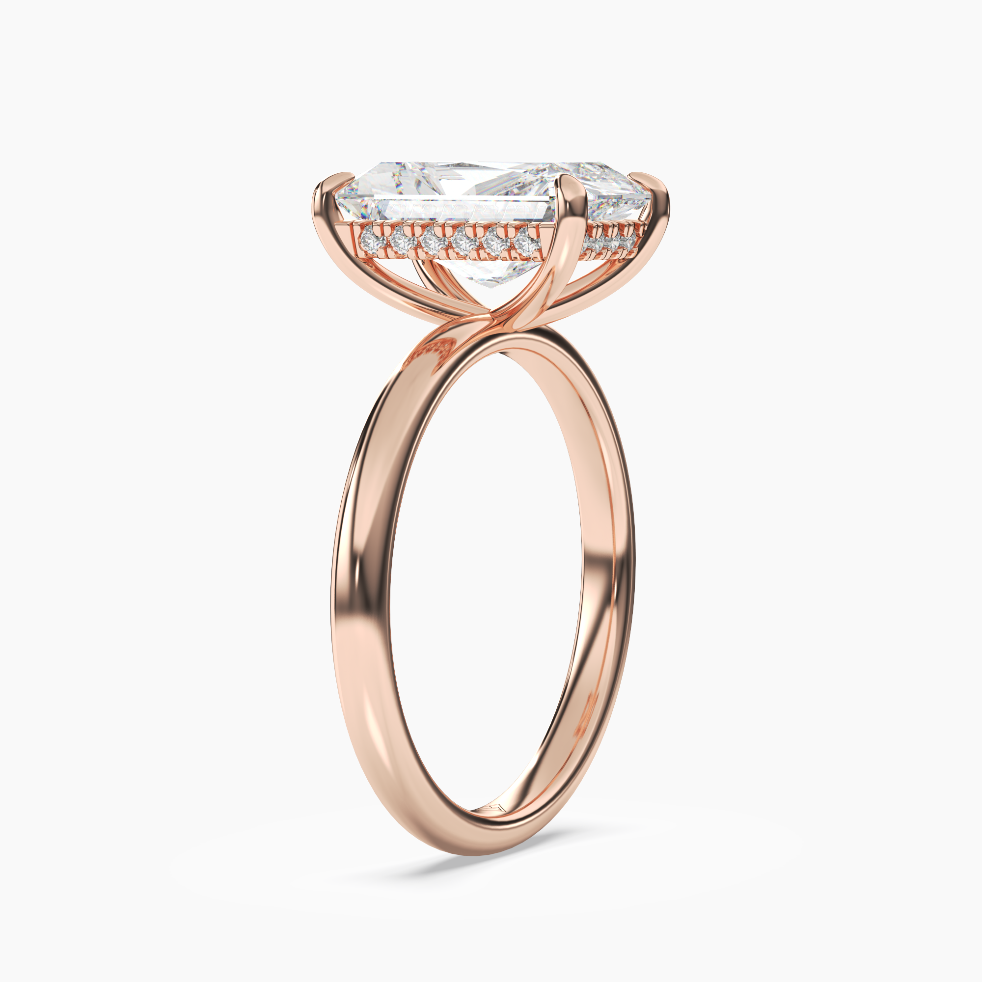 OBSER046 - Lyric Radiant engagement ring setting view 8