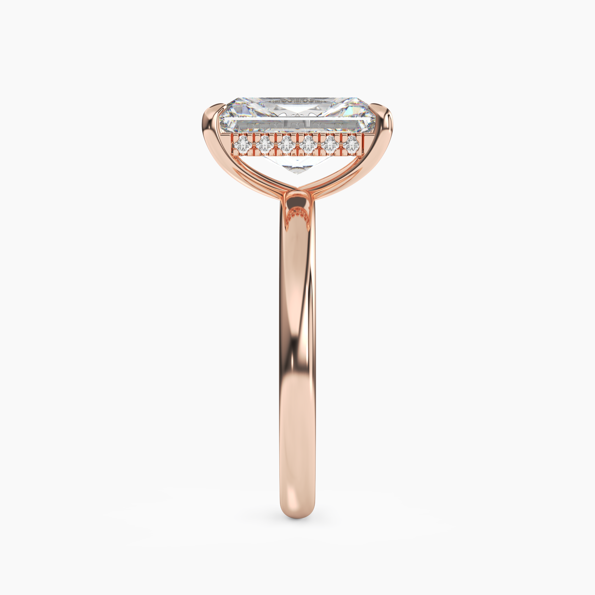 OBSER046 - Lyric Radiant engagement ring setting view 9