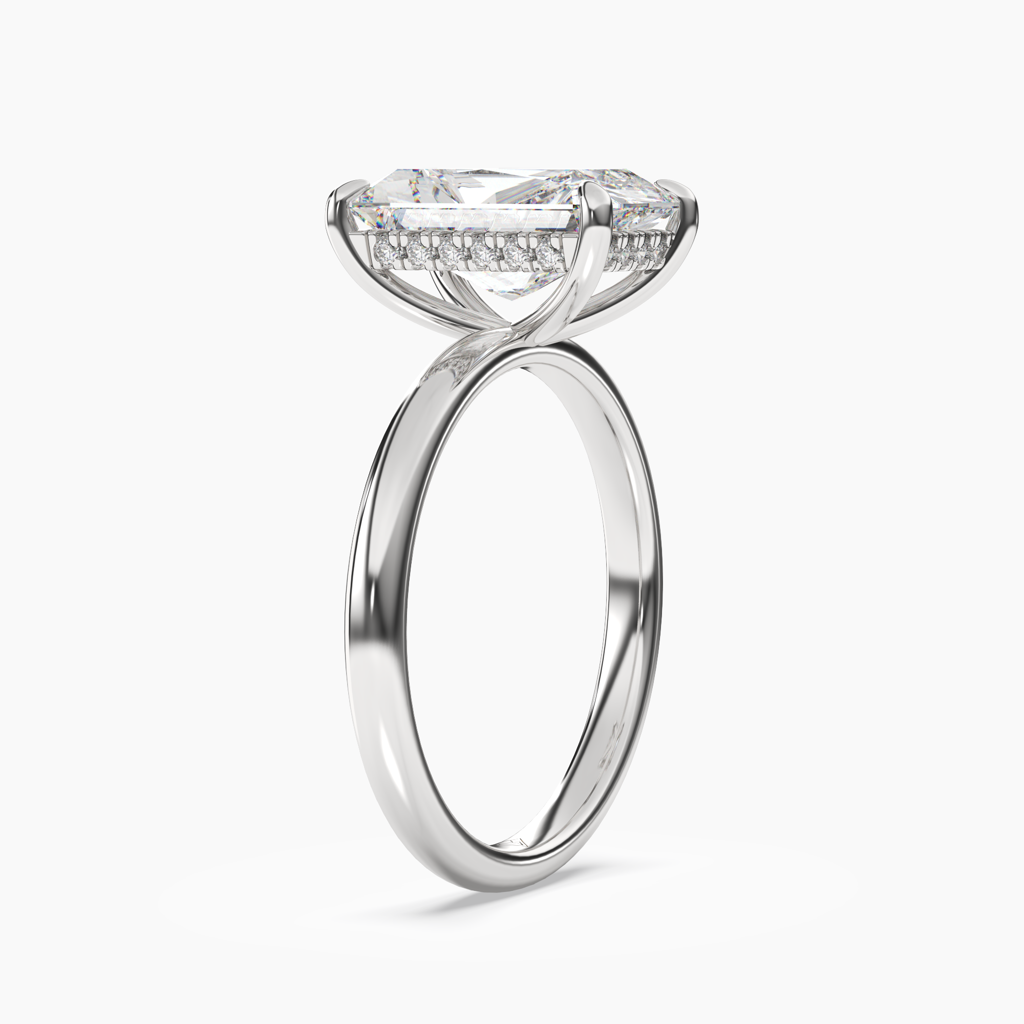 OBSER046 - Lyric Radiant engagement ring setting view 2
