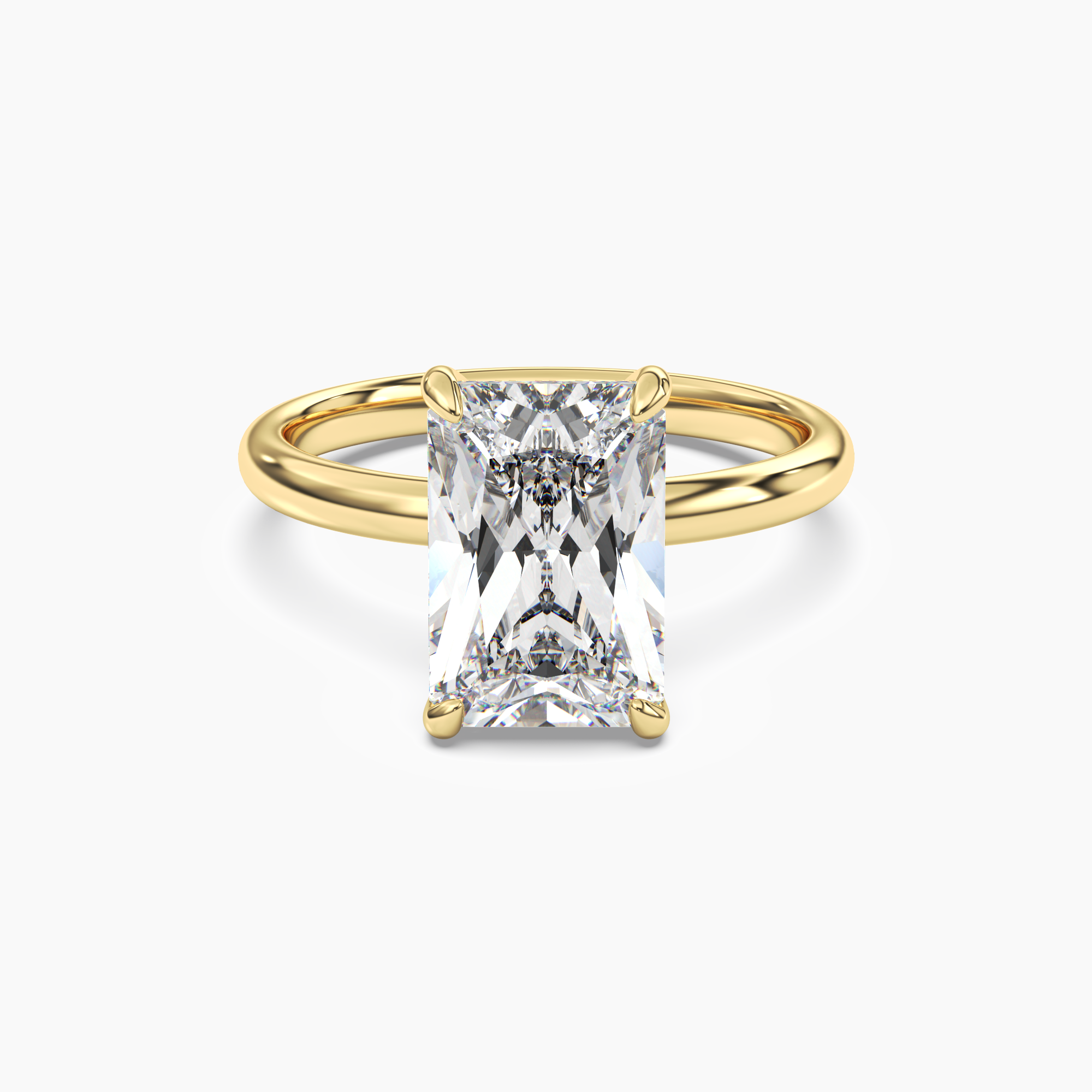 OBSER046 - Lyric Radiant engagement ring setting view 4