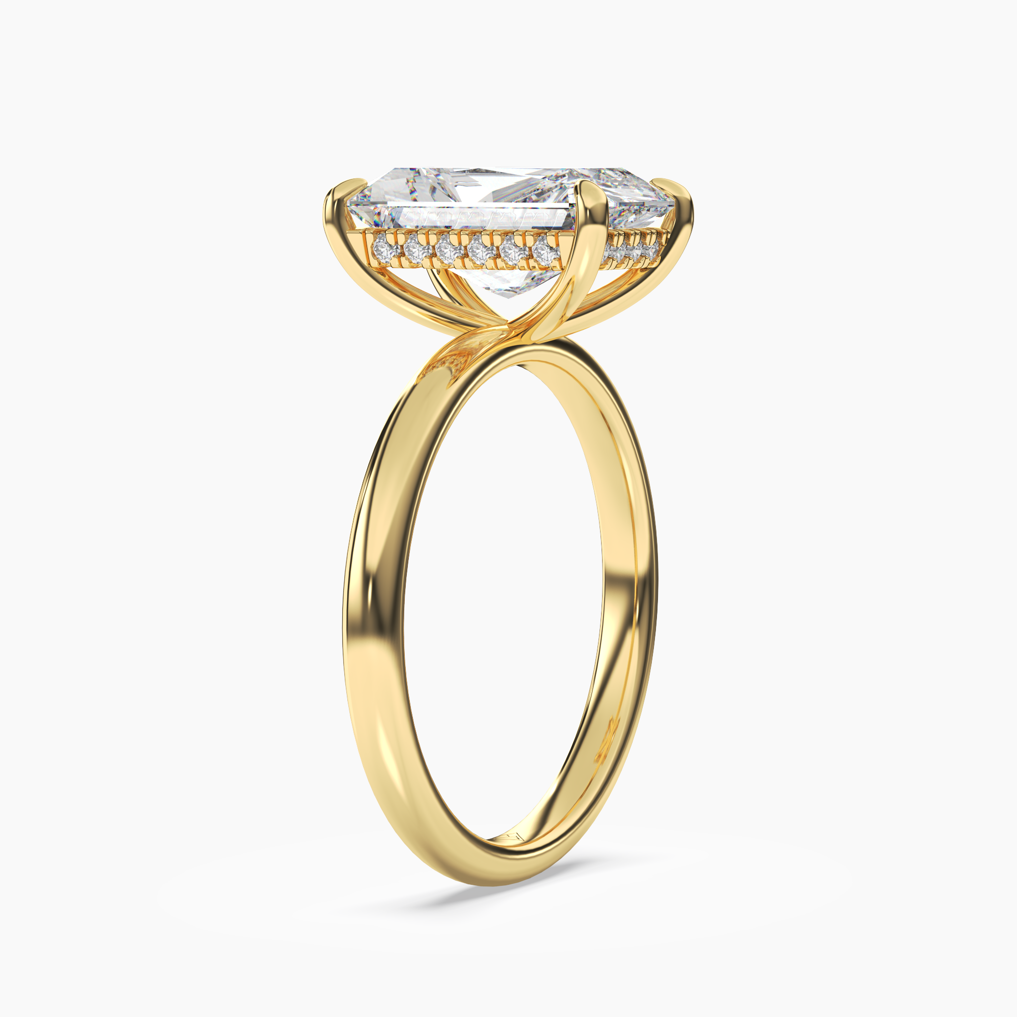 OBSER046 - Lyric Radiant engagement ring setting view 5