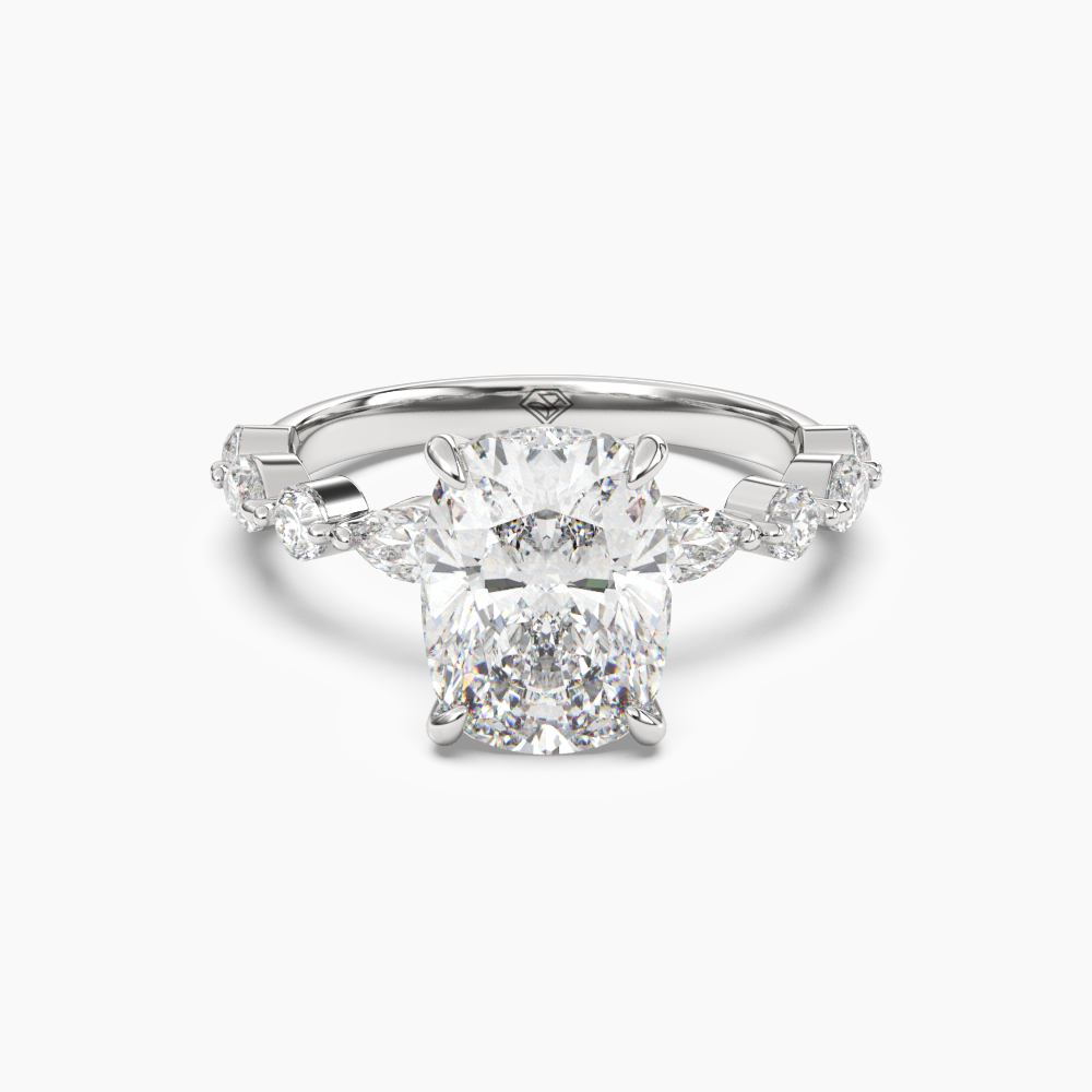 OBSER081 - Sonnet Cushion engagement ring setting view 1