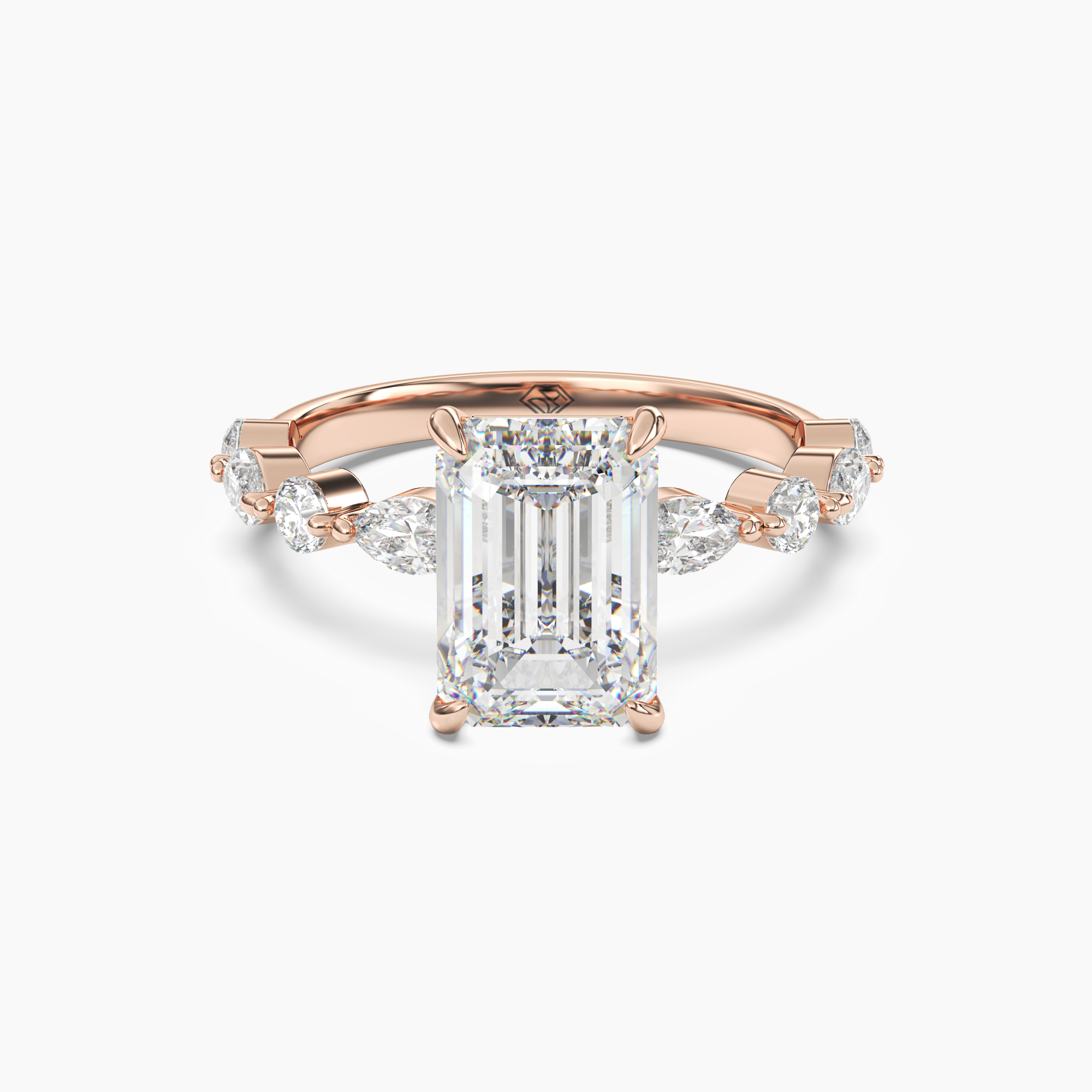 OBSER221 - Sonnet Emerald engagement ring setting view 7