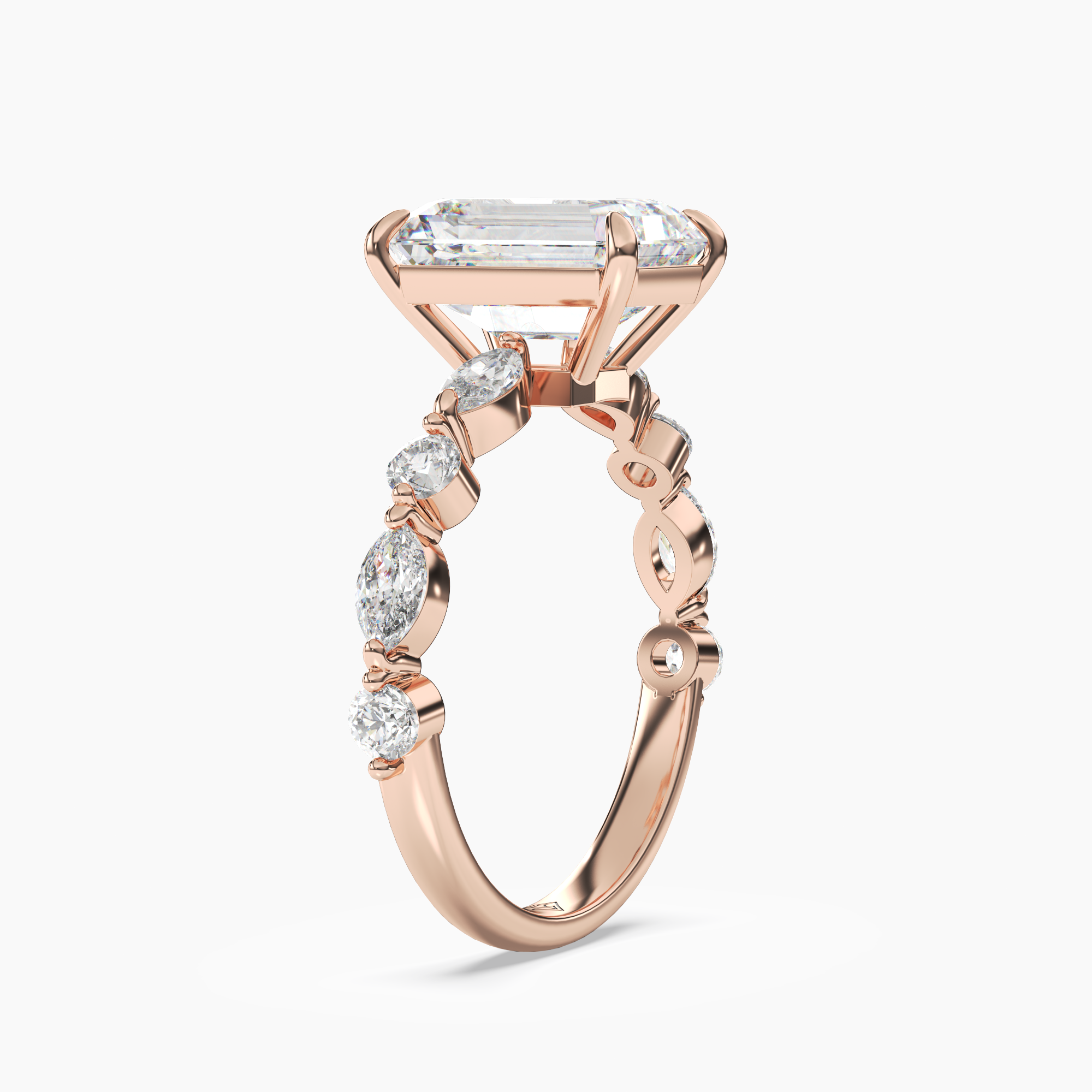 OBSER221 - Sonnet Emerald engagement ring setting view 8