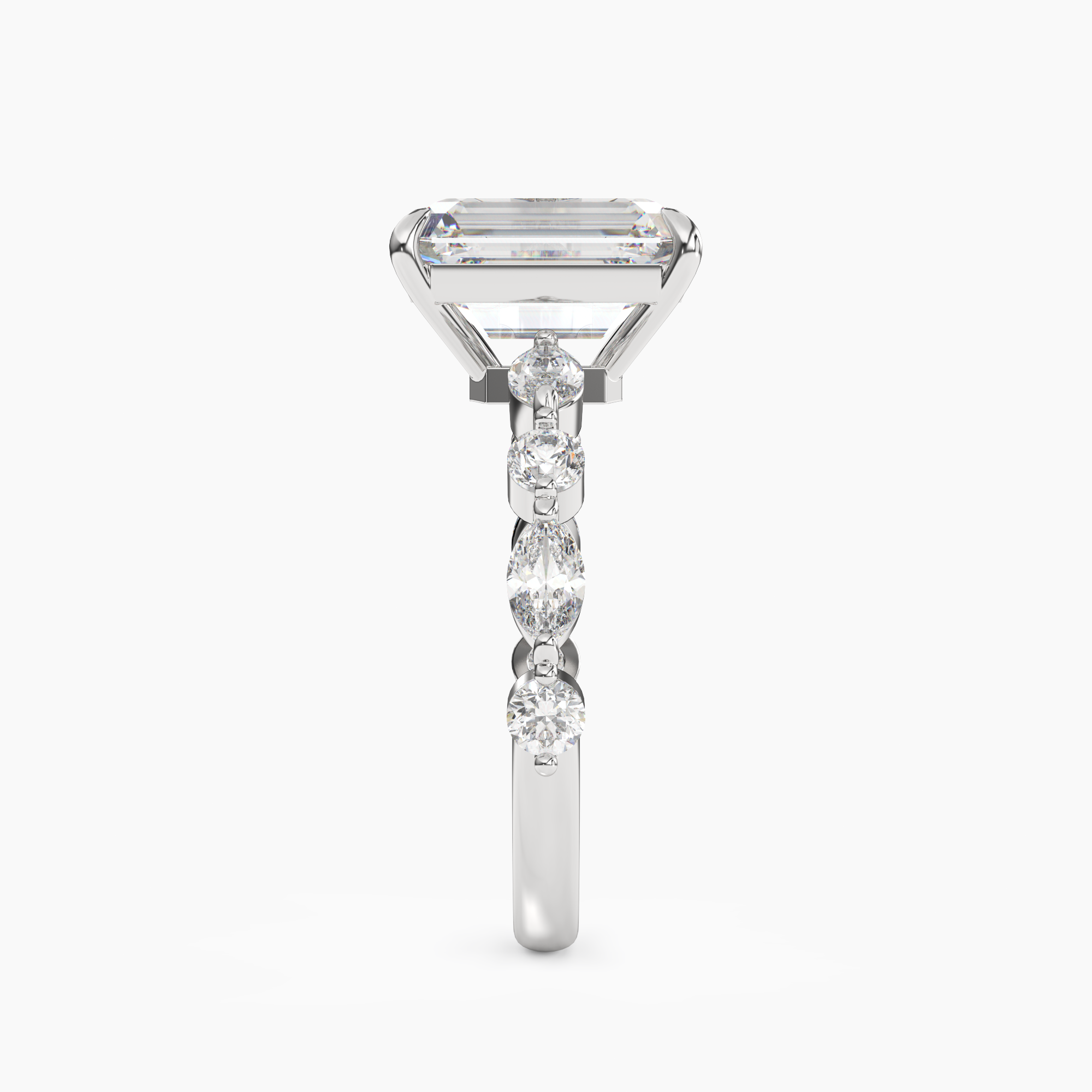 OBSER221 - Sonnet Emerald engagement ring setting view 3
