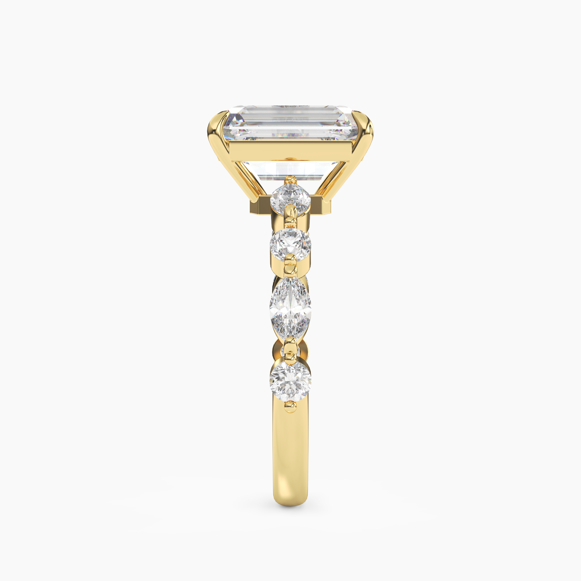 OBSER221 - Sonnet Emerald engagement ring setting view 6