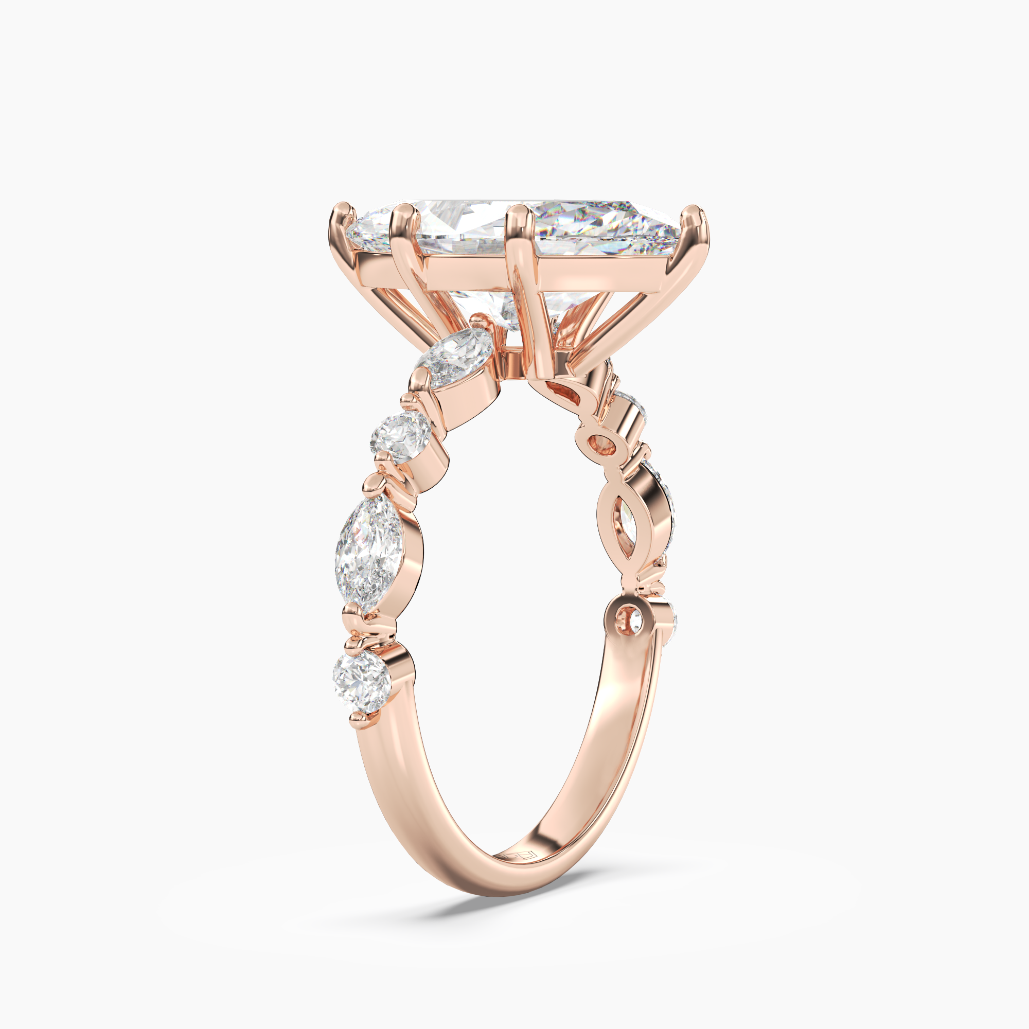 OBSER003 - Sonnet Marquise engagement ring setting view 8