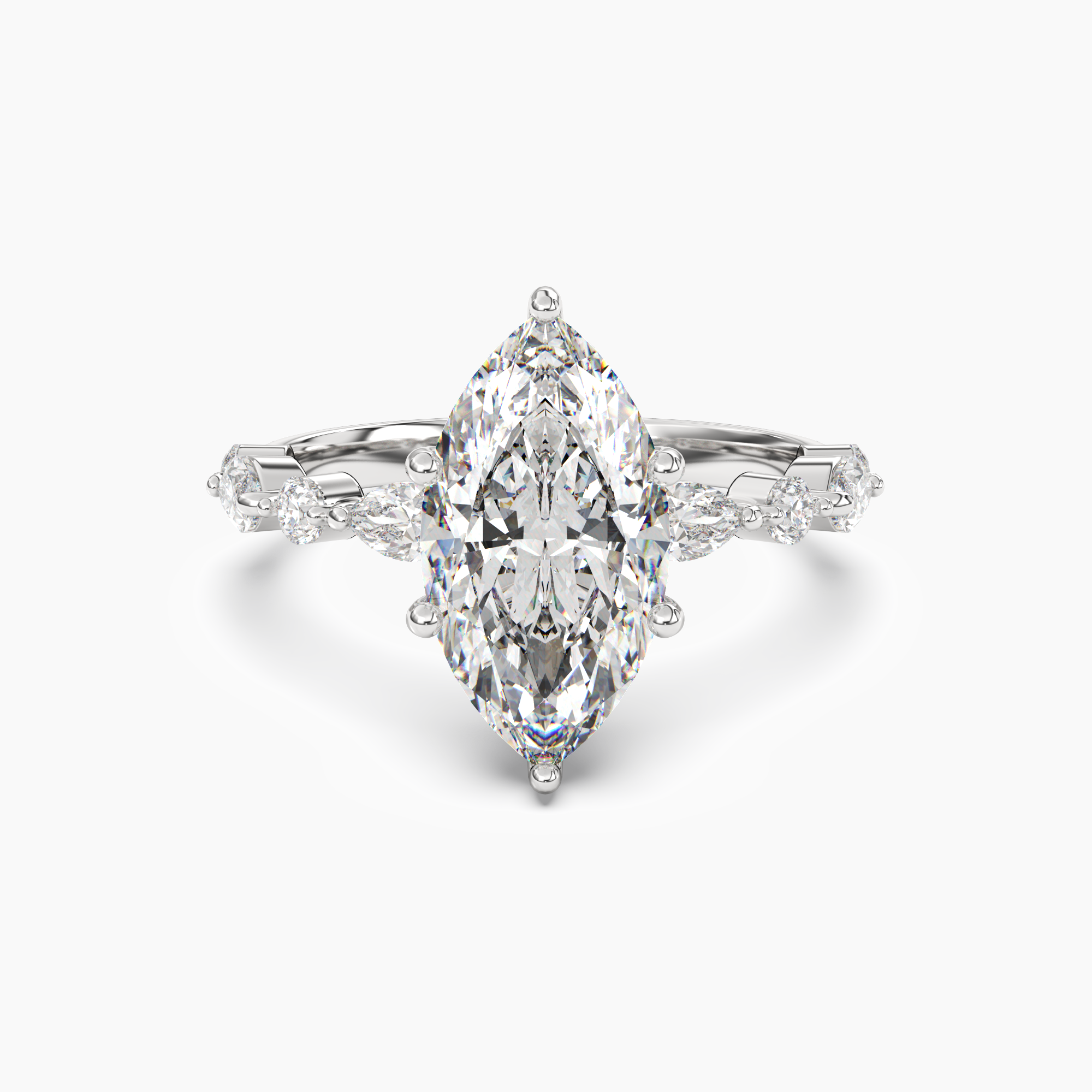 OBSER003 - Sonnet Marquise engagement ring setting view 1