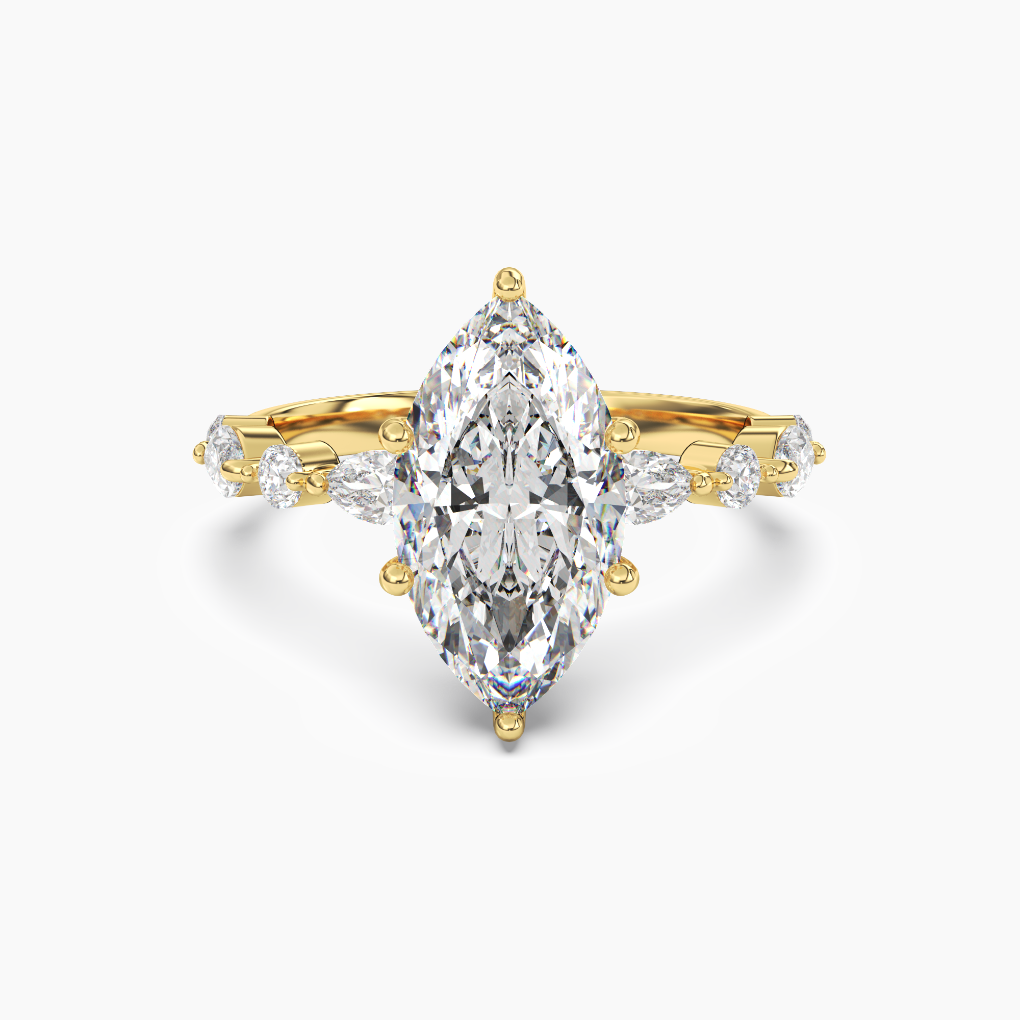 OBSER003 - Sonnet Marquise engagement ring setting view 4