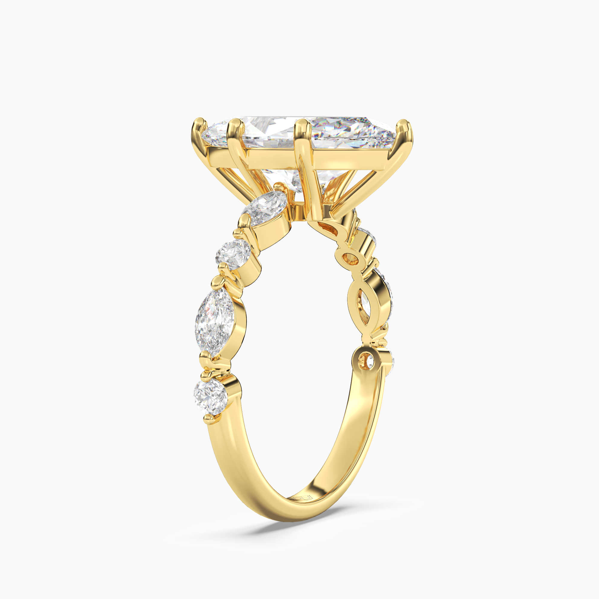 OBSER003 - Sonnet Marquise engagement ring setting view 5