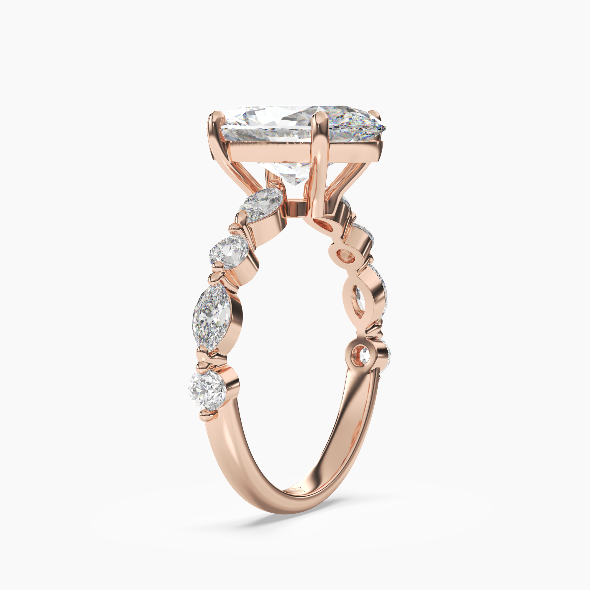 OBSER124 - Sonnet Oval engagement ring setting view 8