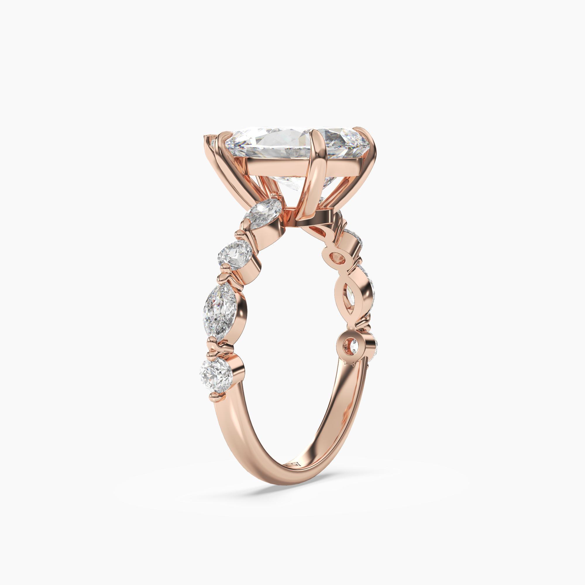 OBSER220 - Sonnet Pear engagement ring setting view 8