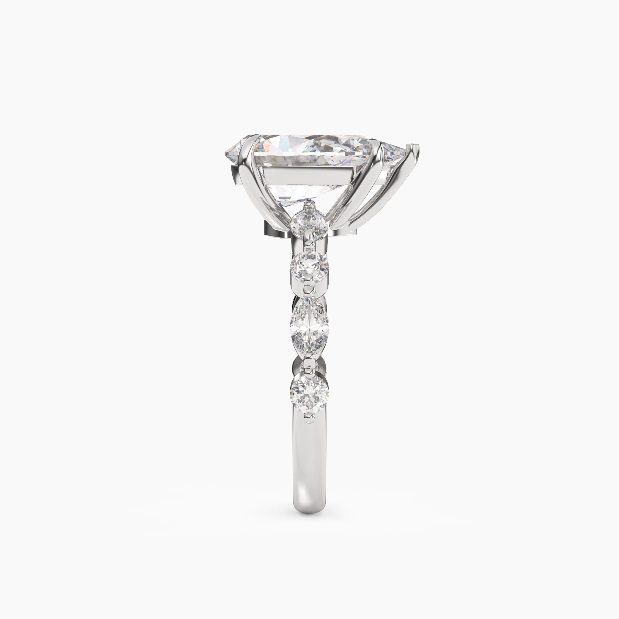 OBSER220 - Sonnet Pear engagement ring setting view 3