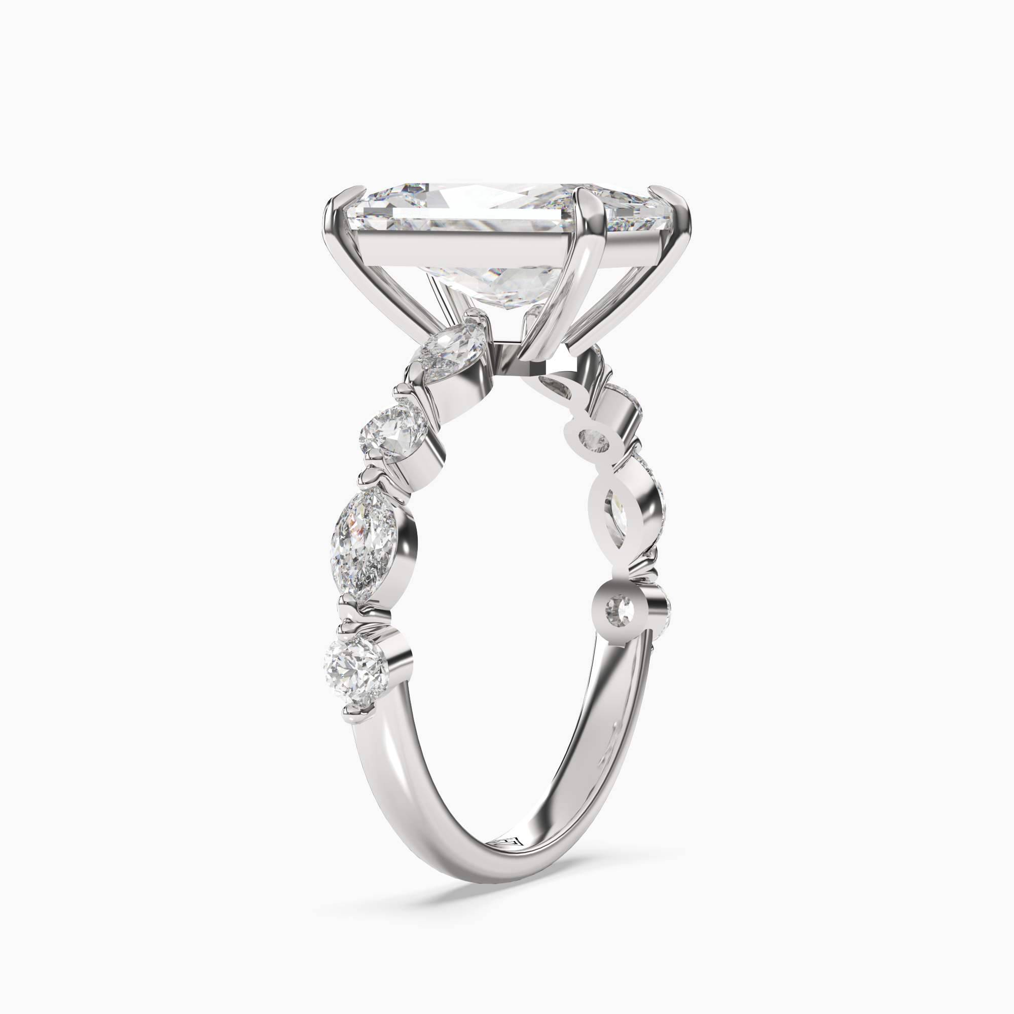 OBSER219 - Sonnet Radiant engagement ring setting view 2