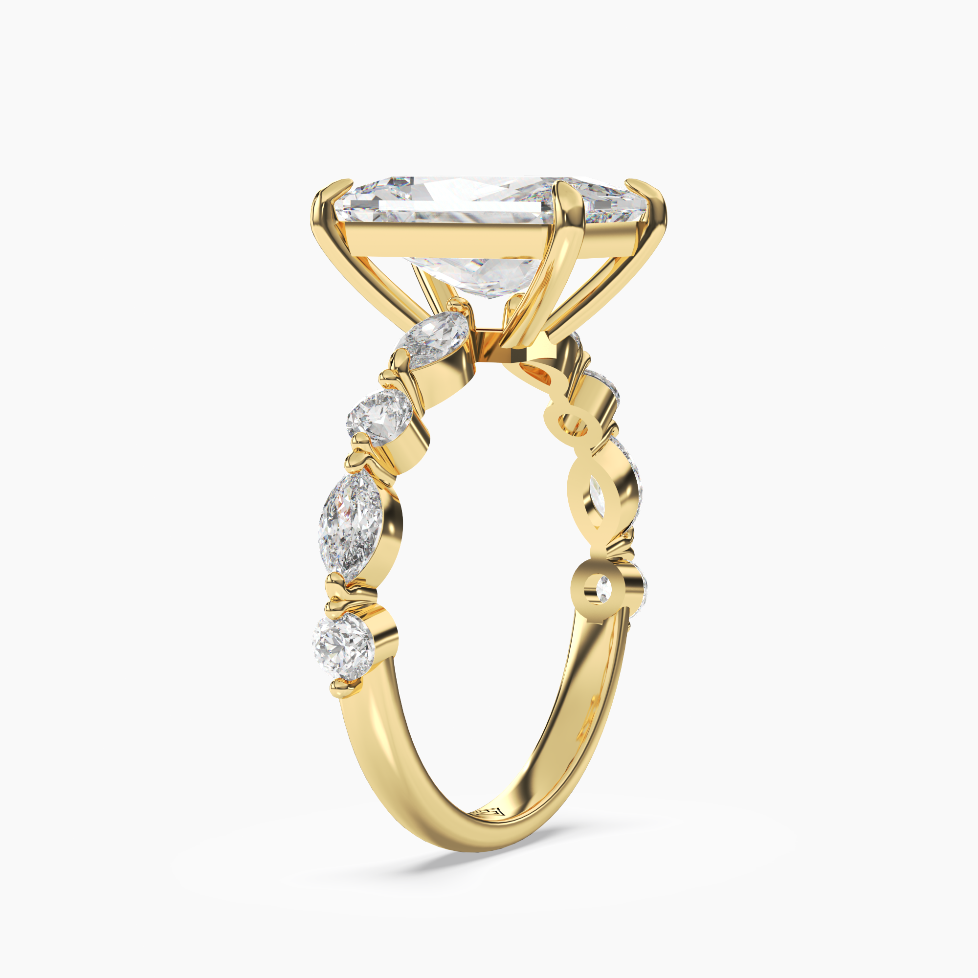 OBSER219 - Sonnet Radiant engagement ring setting view 5