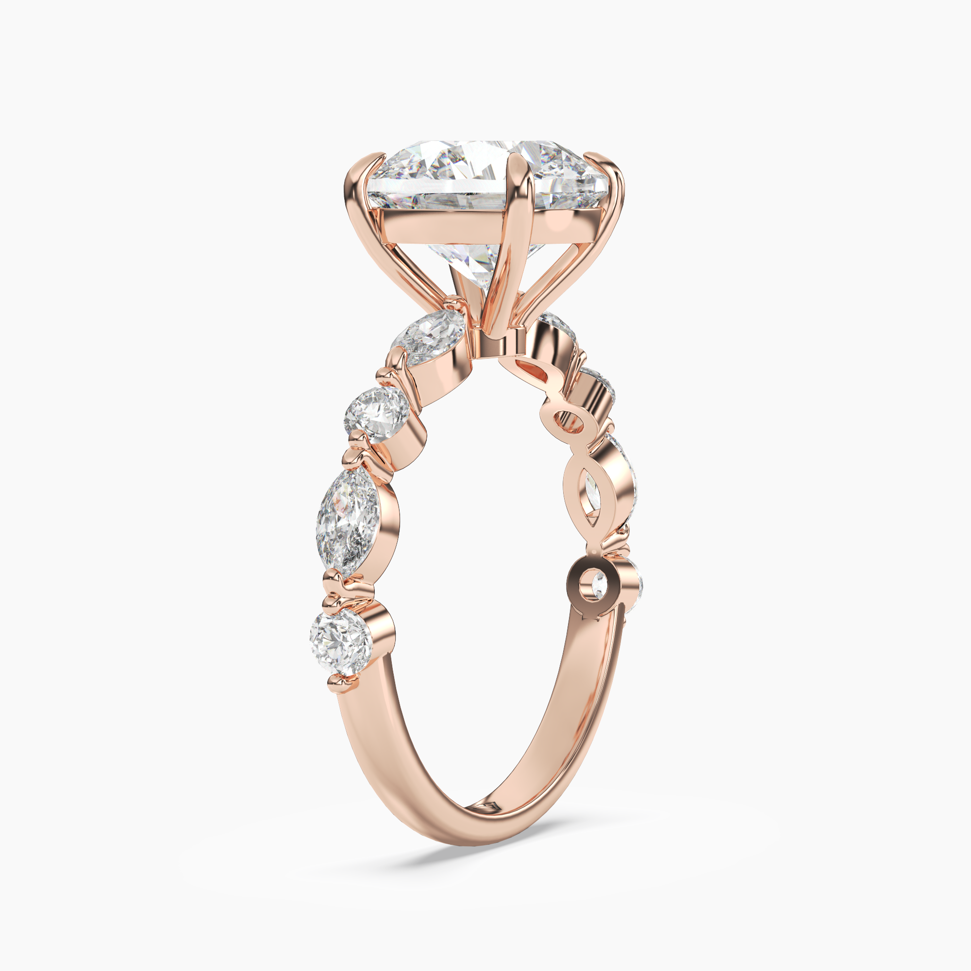 OBSER218 - Sonnet Round engagement ring setting view 8