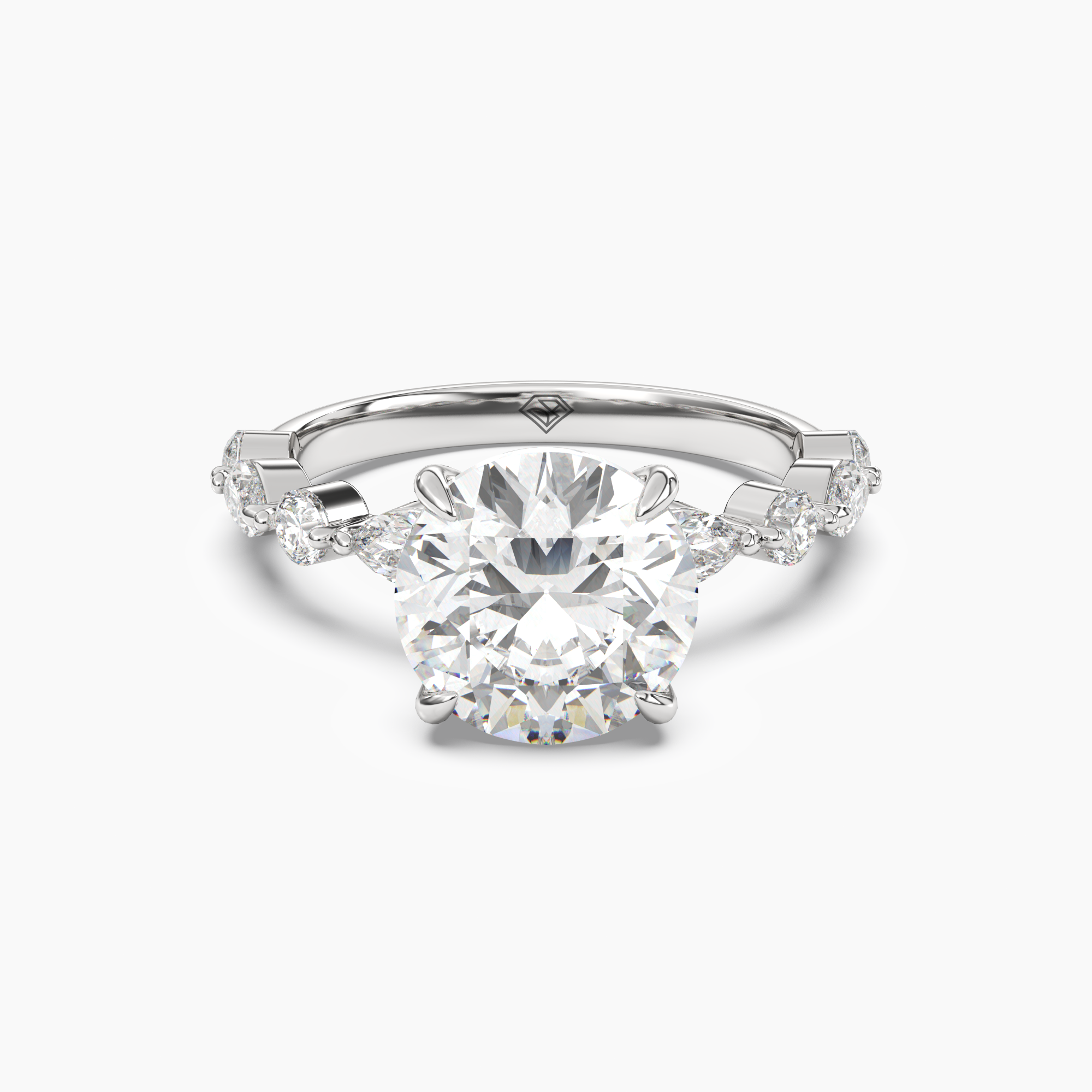 OBSER218 - Sonnet Round engagement ring setting view 1