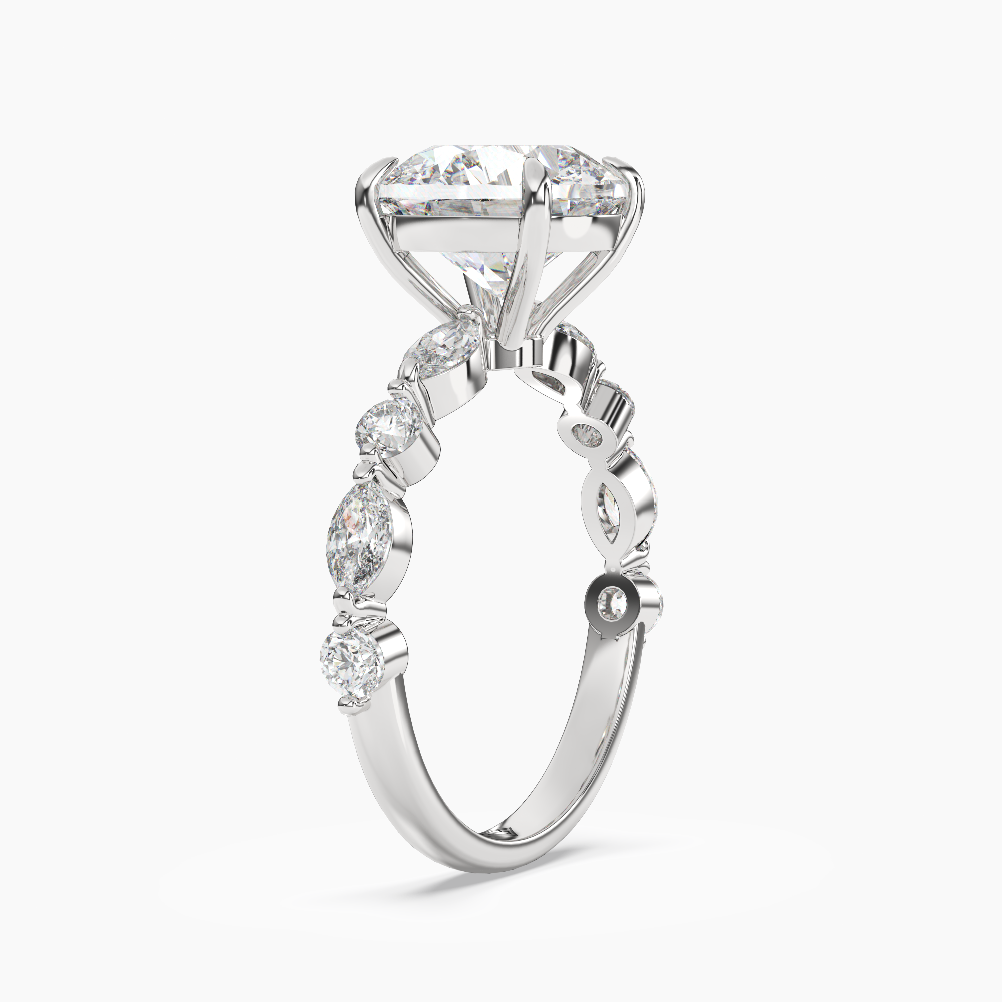 OBSER218 - Sonnet Round engagement ring setting view 2